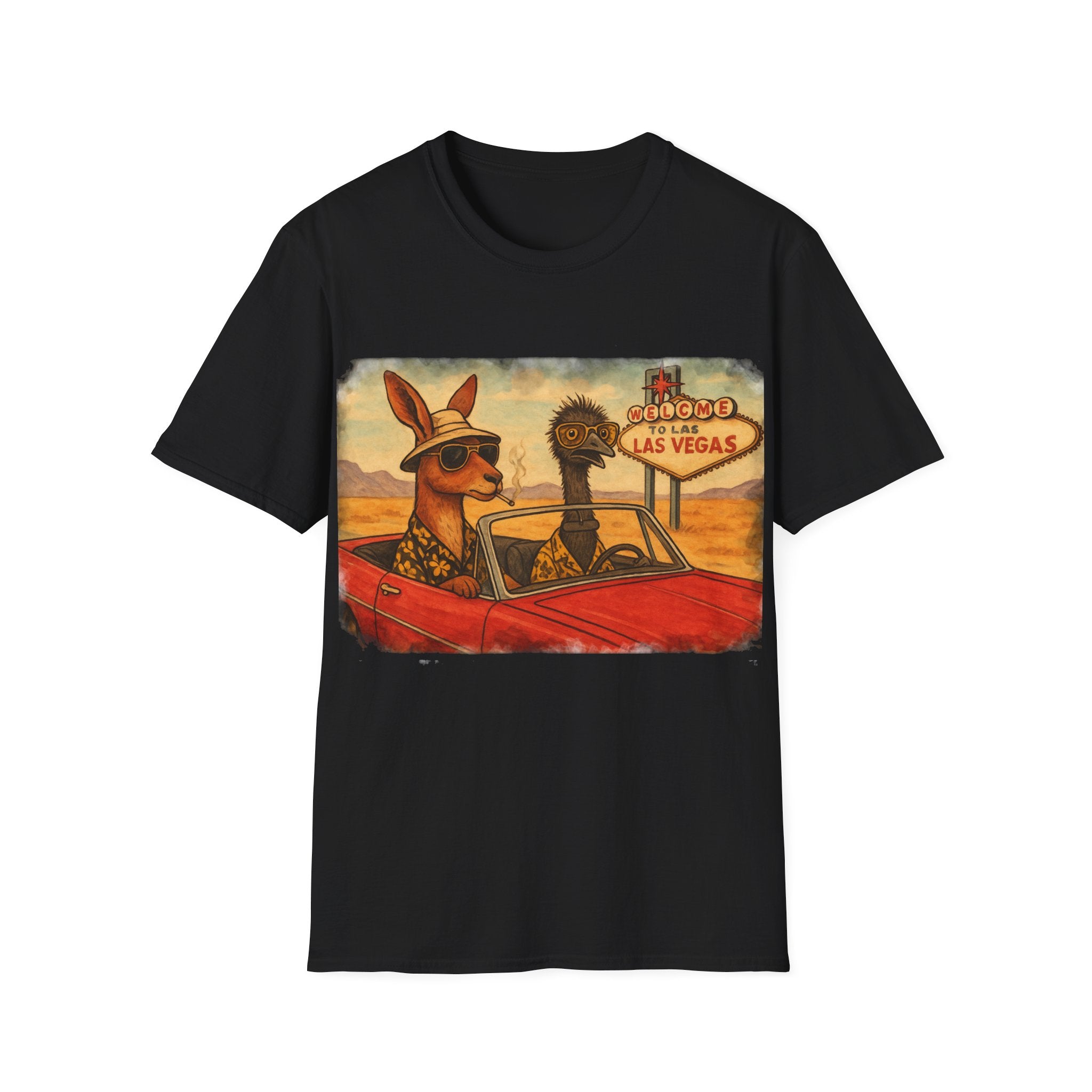 Fear and Loathing T-Shirt  Aussie Style with Kangaroo and Emu