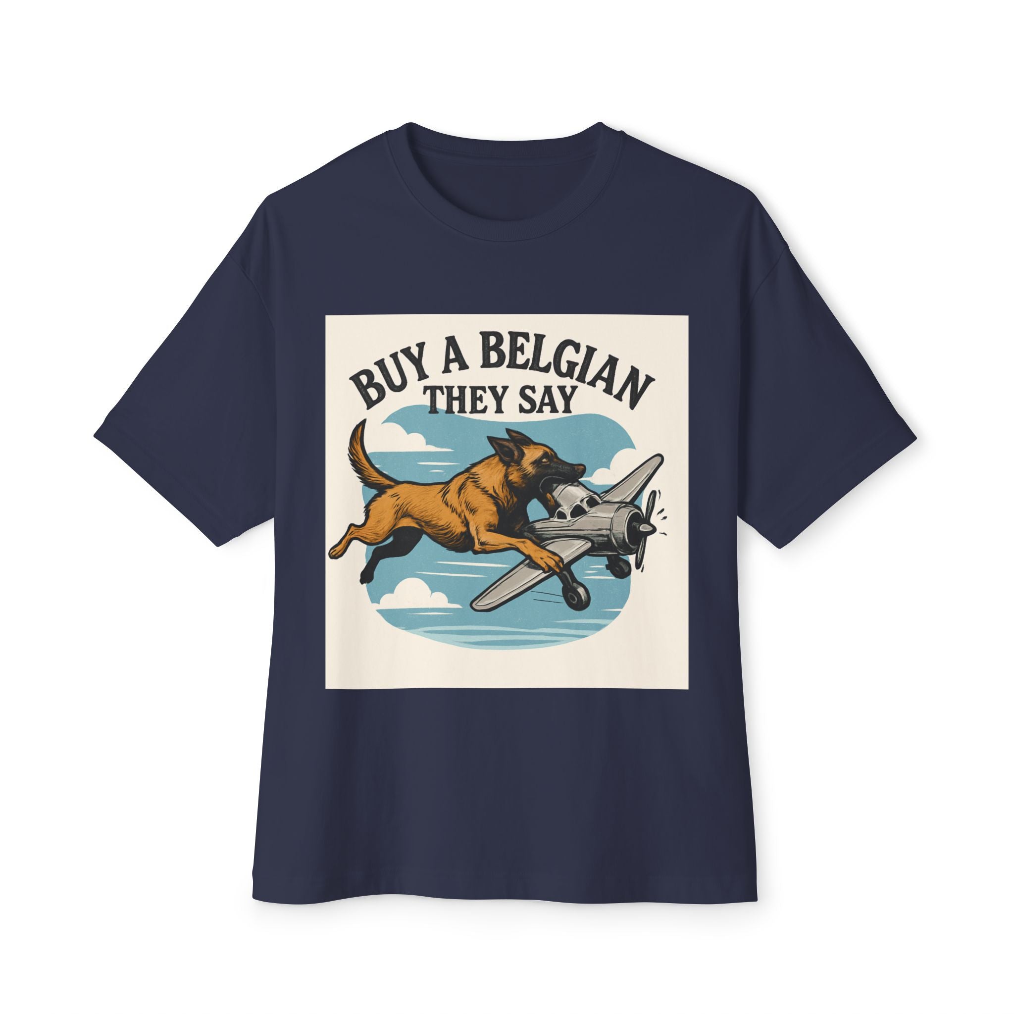 Unisex Oversized Boxy Tee- Belgian Malinois