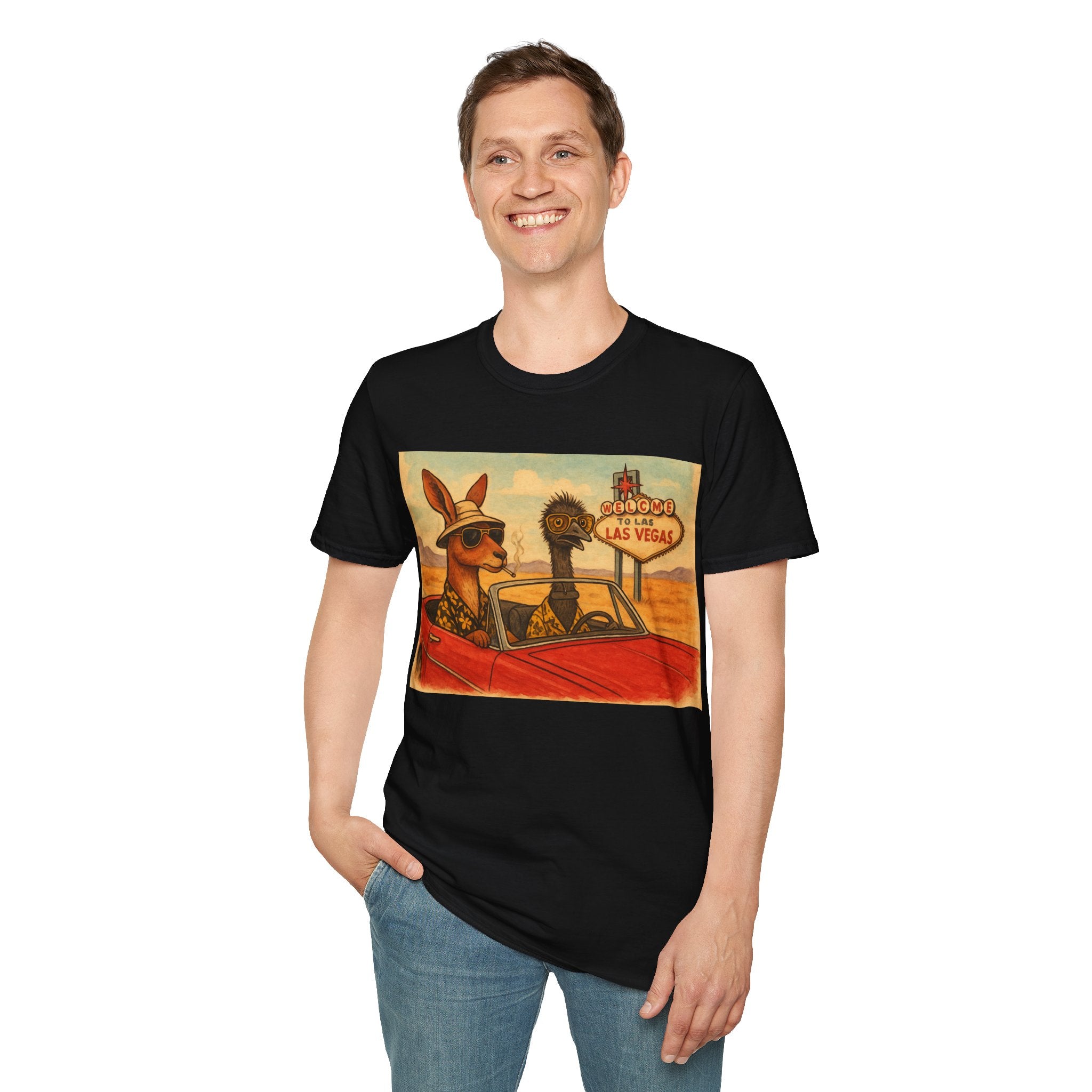 Fear and Loathing T-Shirt  Aussie Style with Kangaroo and Emu
