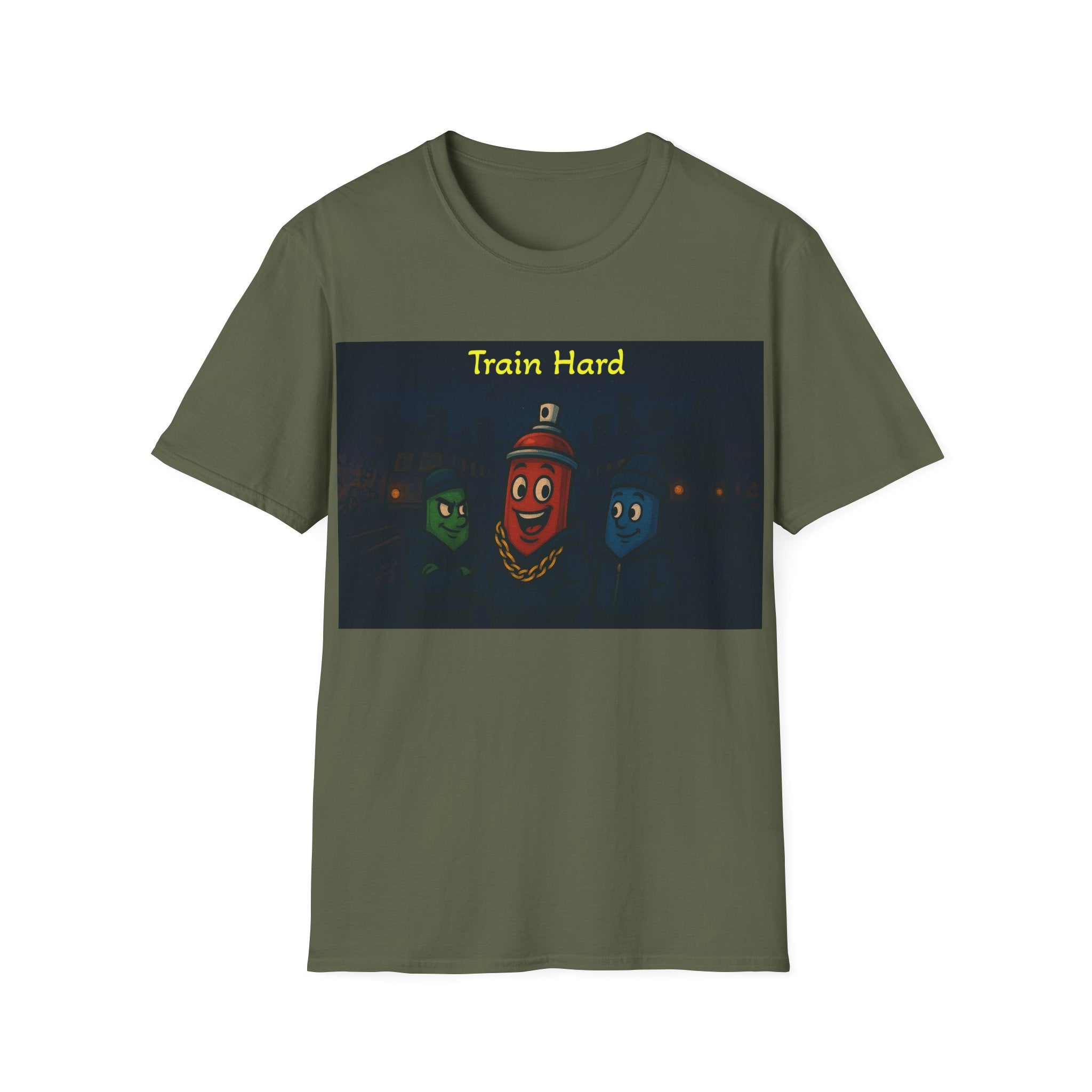 Graffiti Can 'Train Hard' T shirt