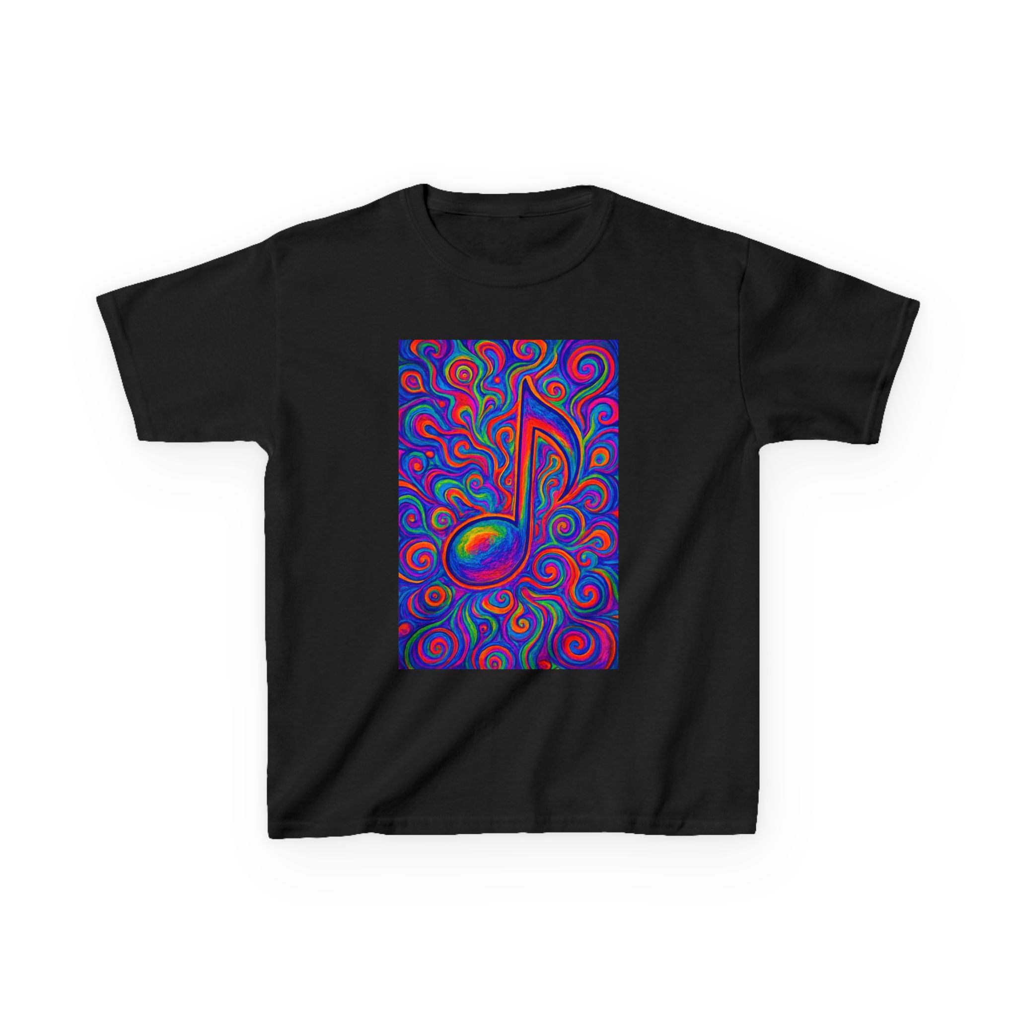 Kids T-Shirt — Colorful Music Note Tee