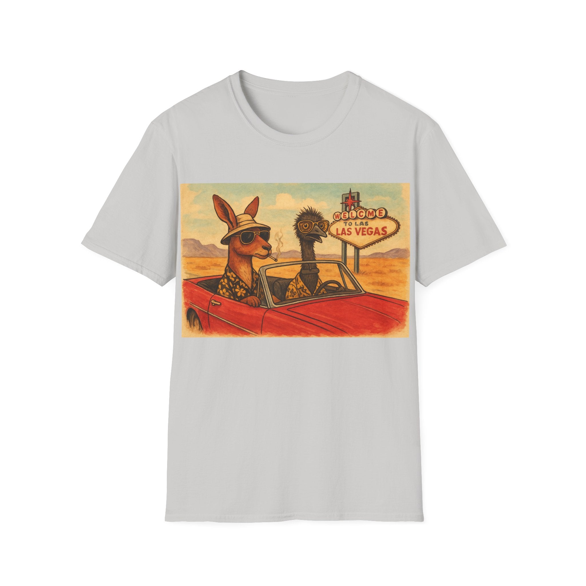 Fear and Loathing T-Shirt  Aussie Style with Kangaroo and Emu