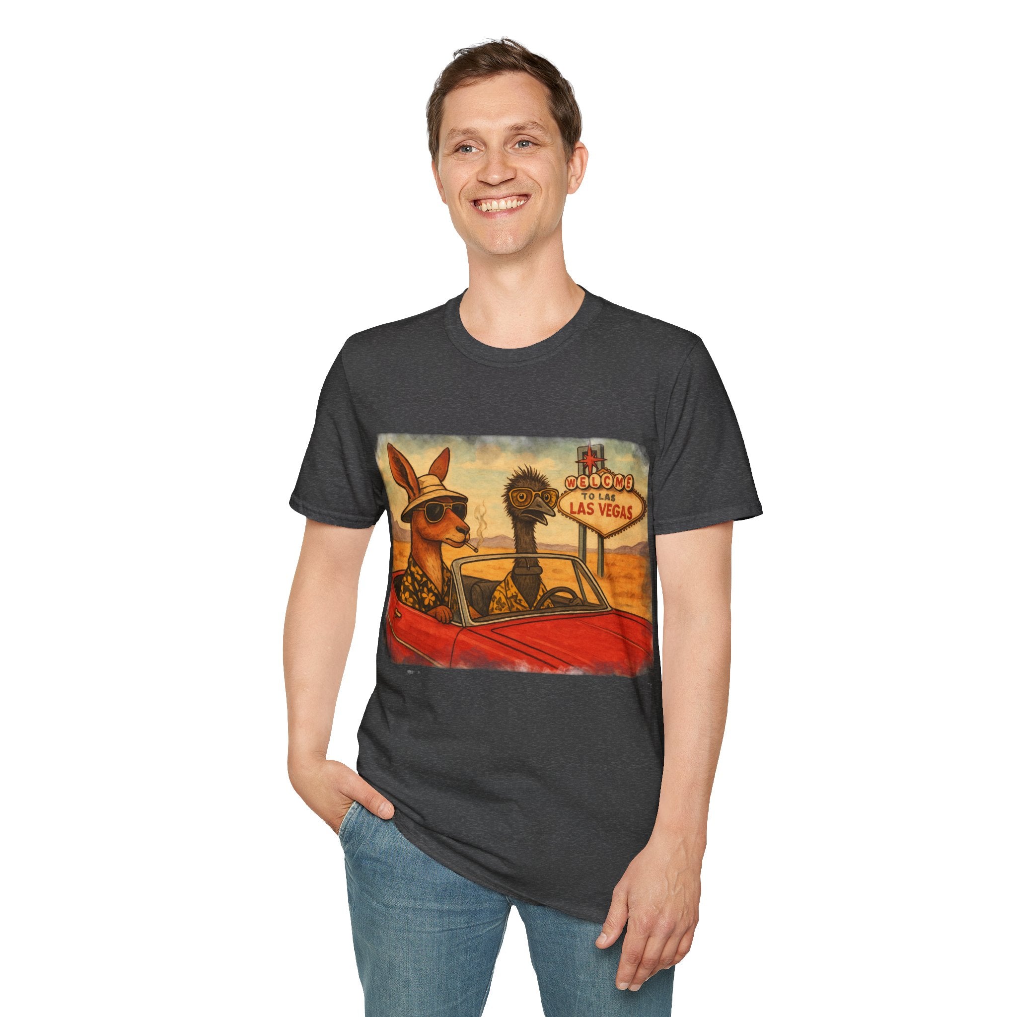 Fear and Loathing T-Shirt  Aussie Style with Kangaroo and Emu