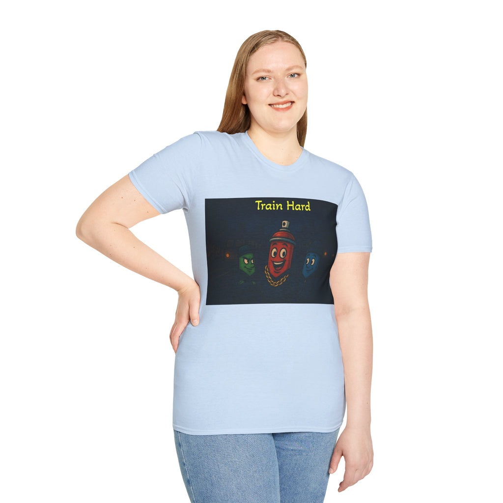 Graffiti Can 'Train Hard' T shirt