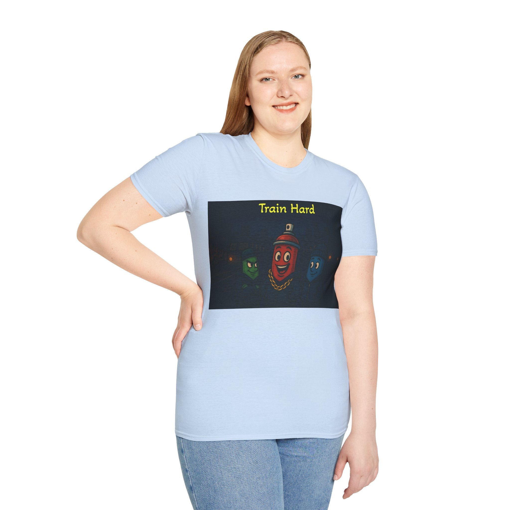 Graffiti Can 'Train Hard' T shirt