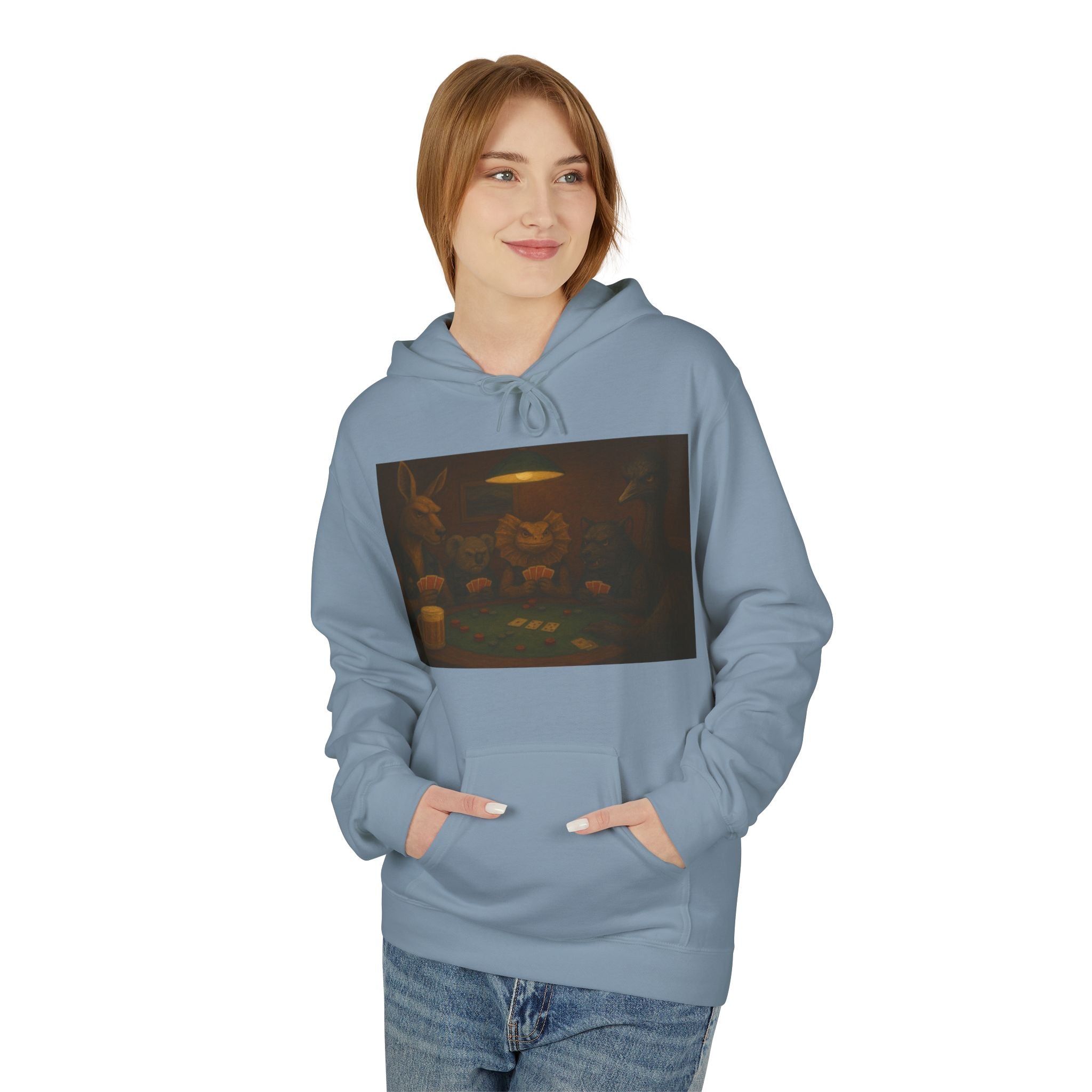Australian Animals Playing Poker Hoodie