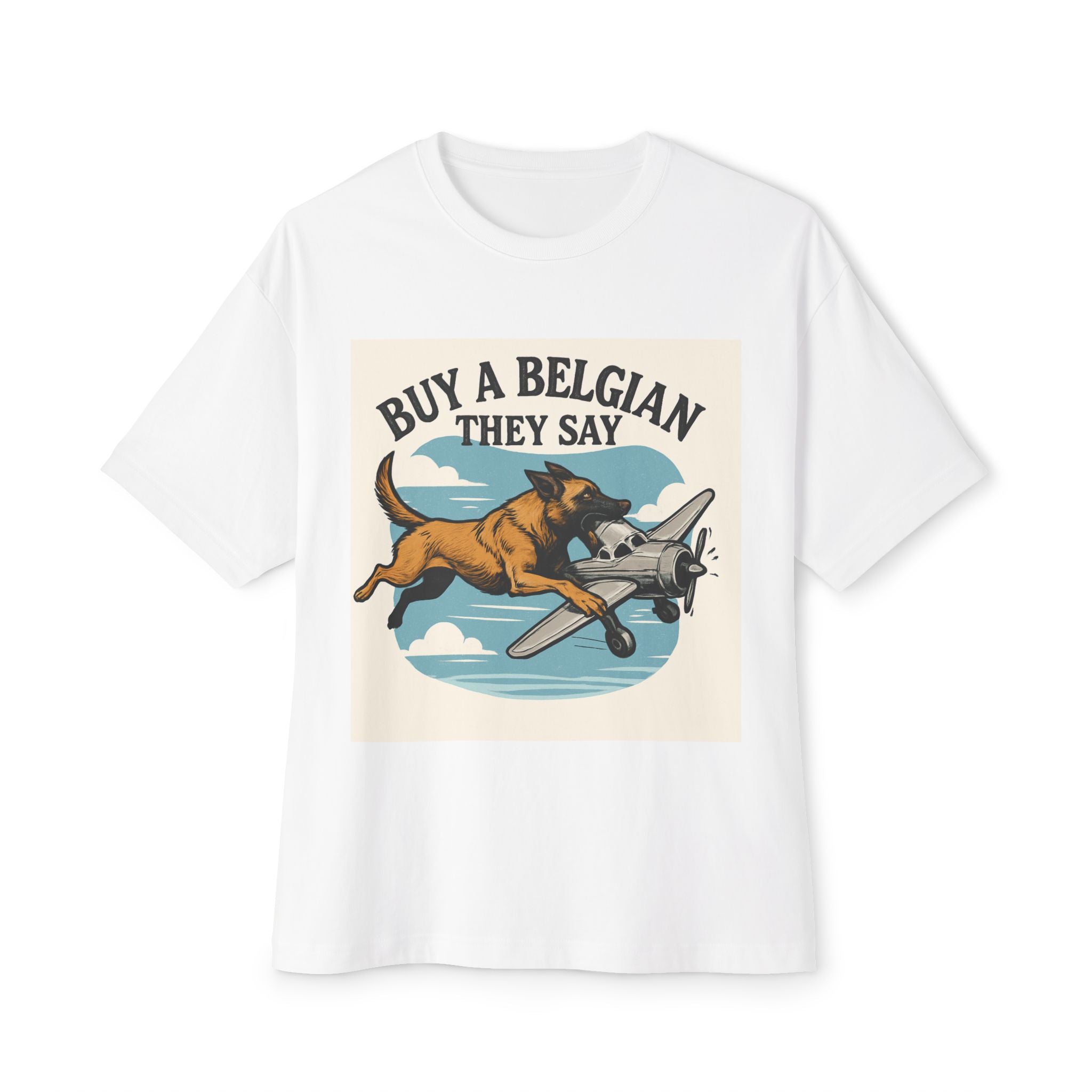 Unisex Oversized Boxy Tee- Belgian Malinois