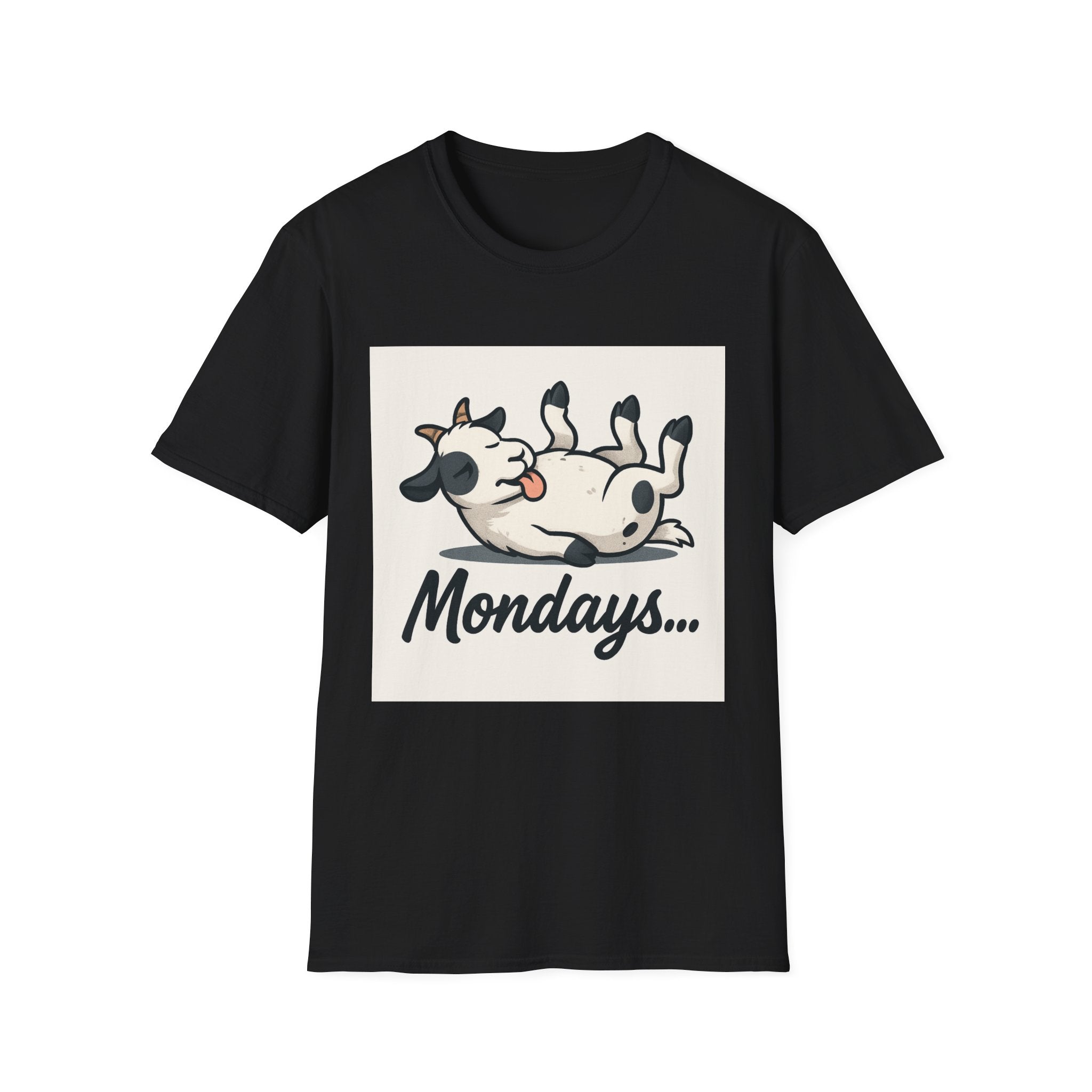 Graphic Unisex T-Shirt - 'I Hate Mondays' Lazy Cow Design