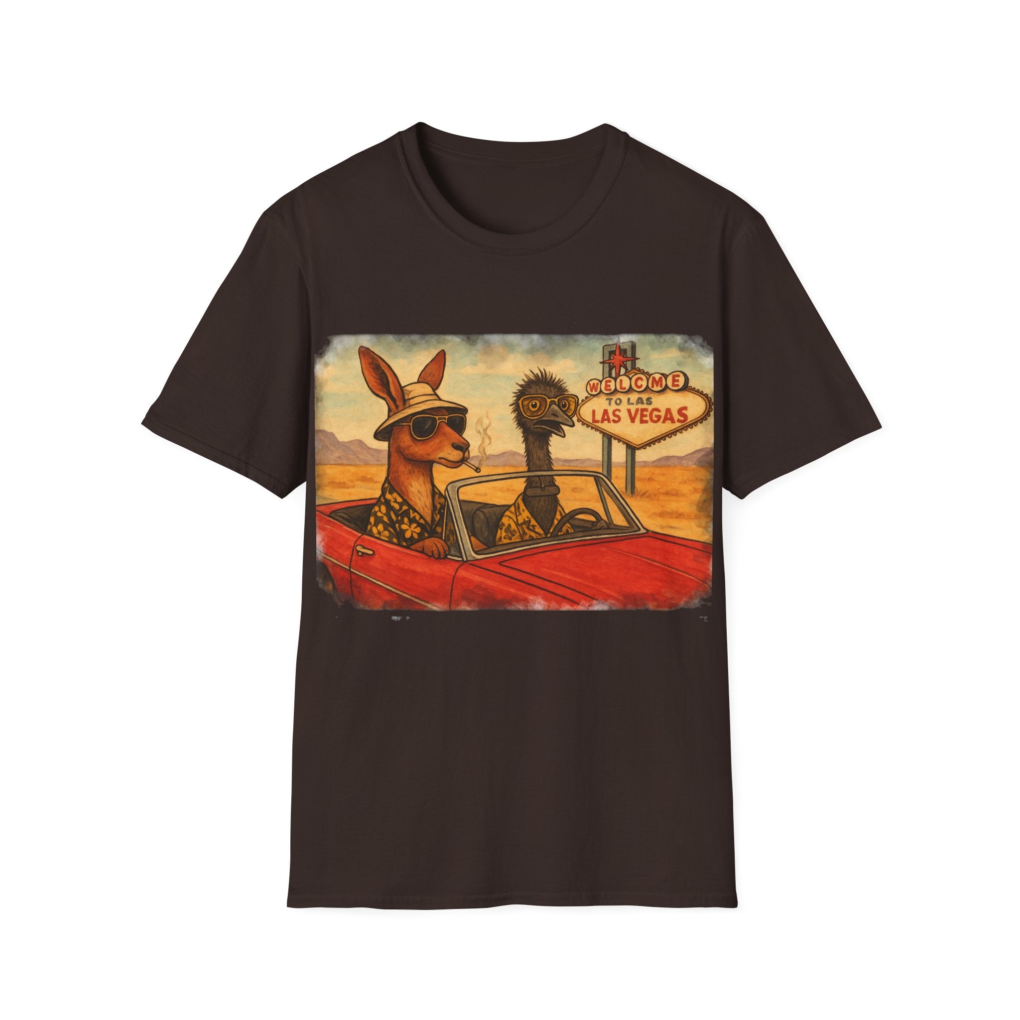 Fear and Loathing T-Shirt  Aussie Style with Kangaroo and Emu