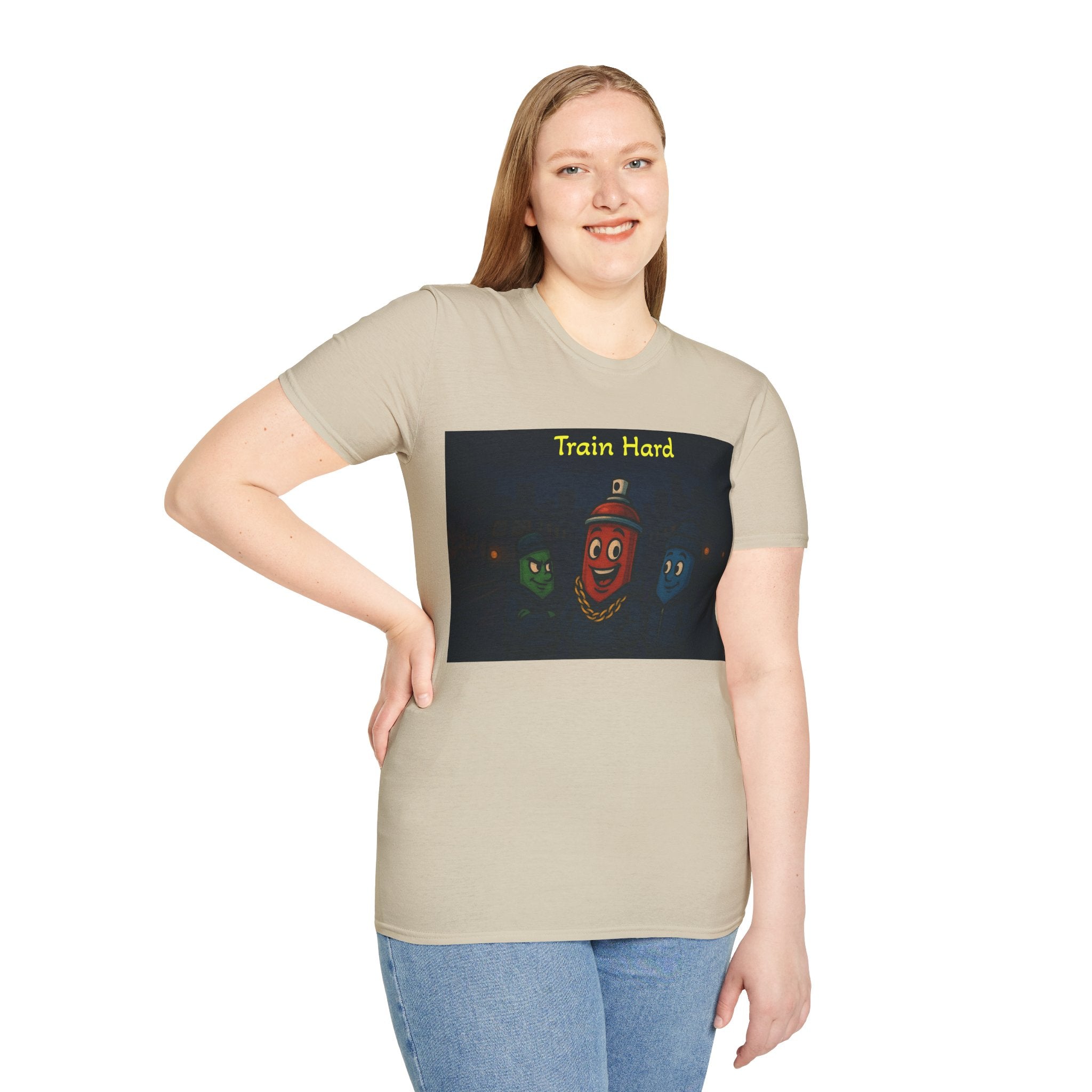 Graffiti Can 'Train Hard' T shirt