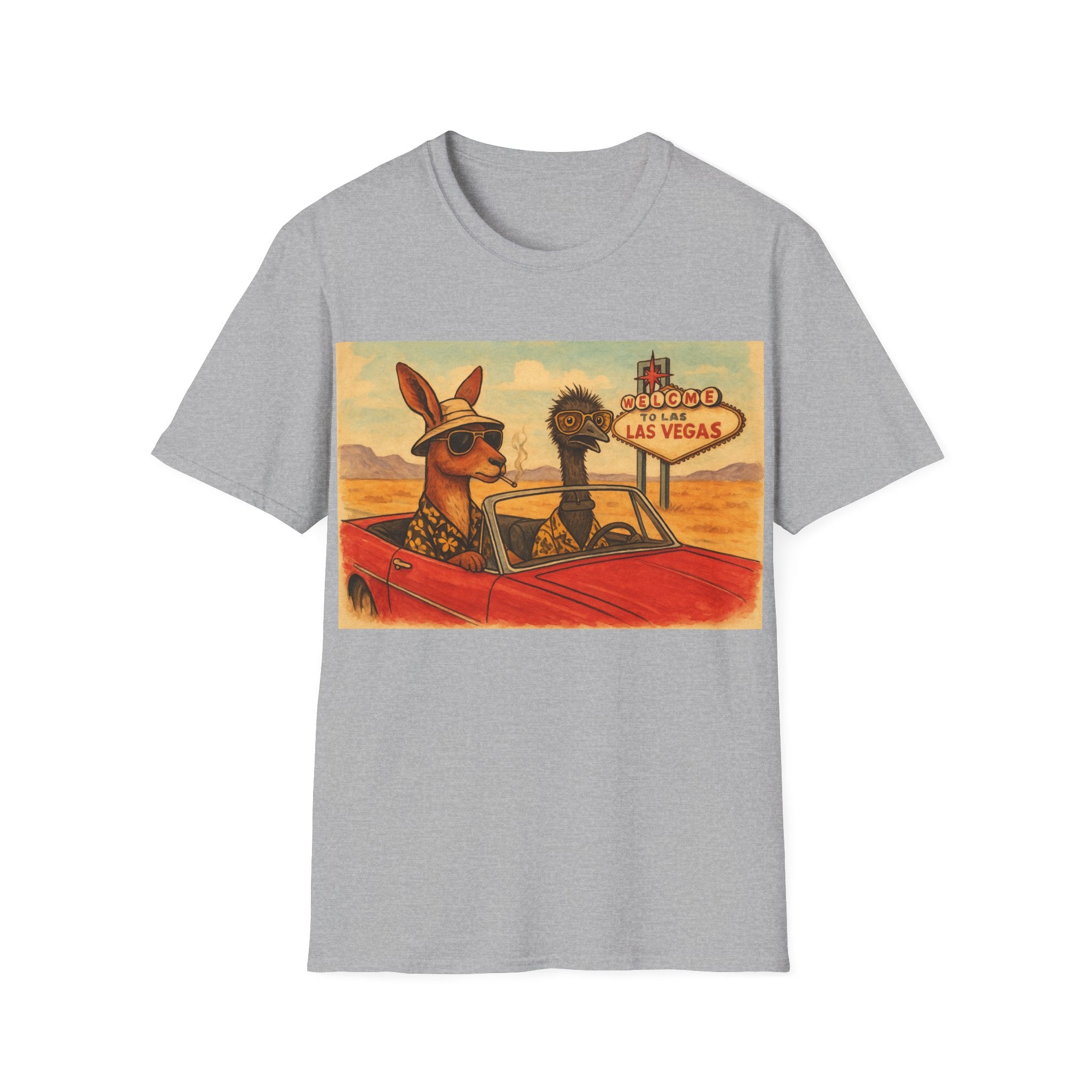 Fear and Loathing T-Shirt  Aussie Style with Kangaroo and Emu