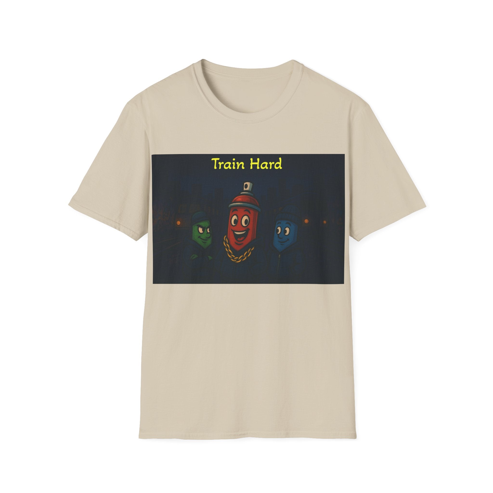 Graffiti Can 'Train Hard' T shirt