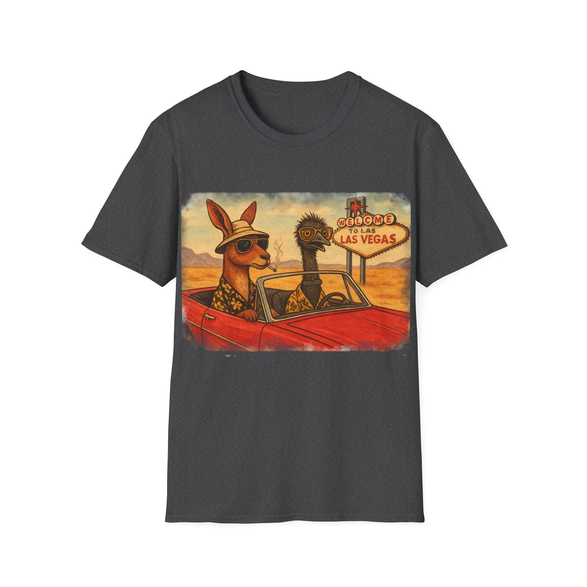 Fear and Loathing T-Shirt  Aussie Style with Kangaroo and Emu