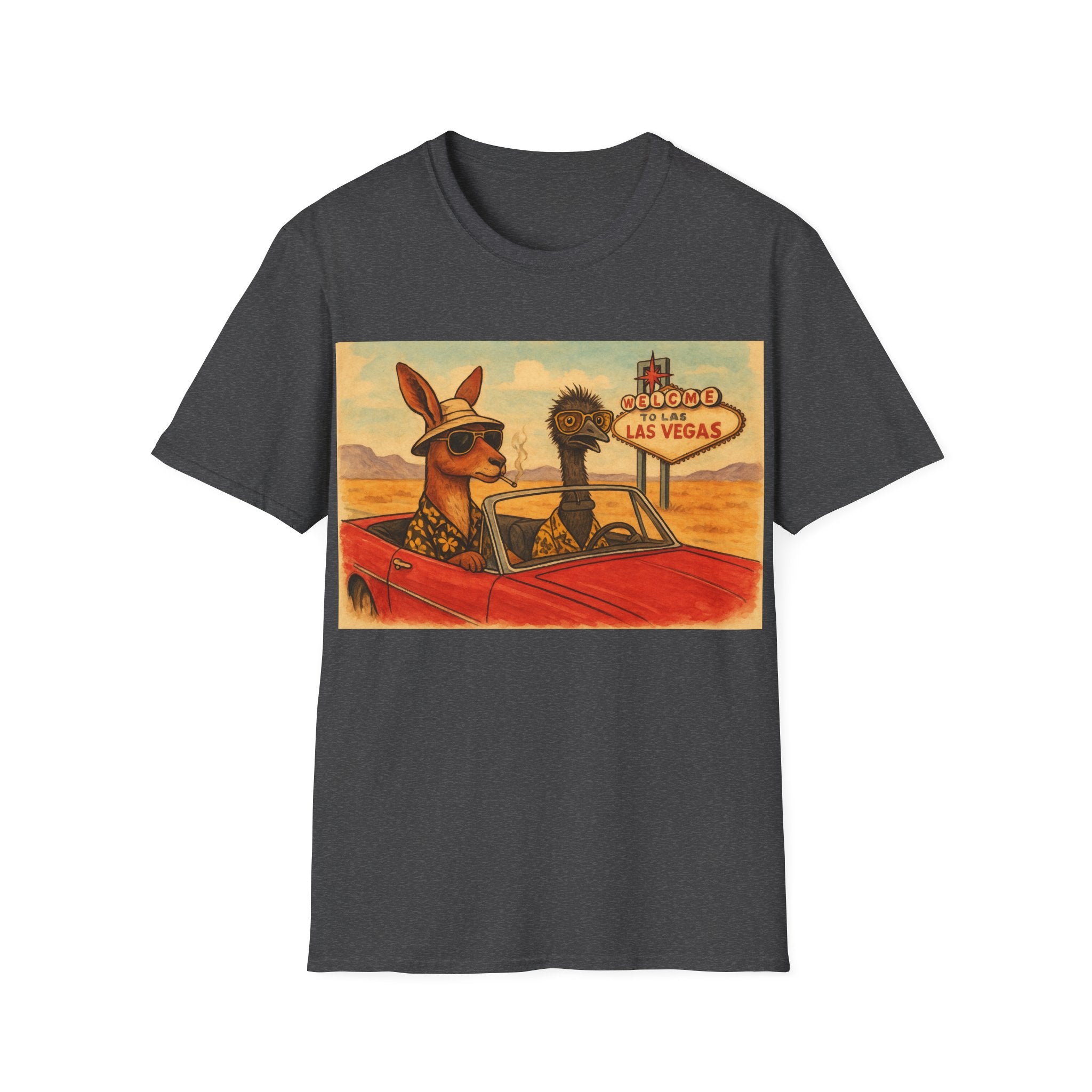 Fear and Loathing T-Shirt  Aussie Style with Kangaroo and Emu