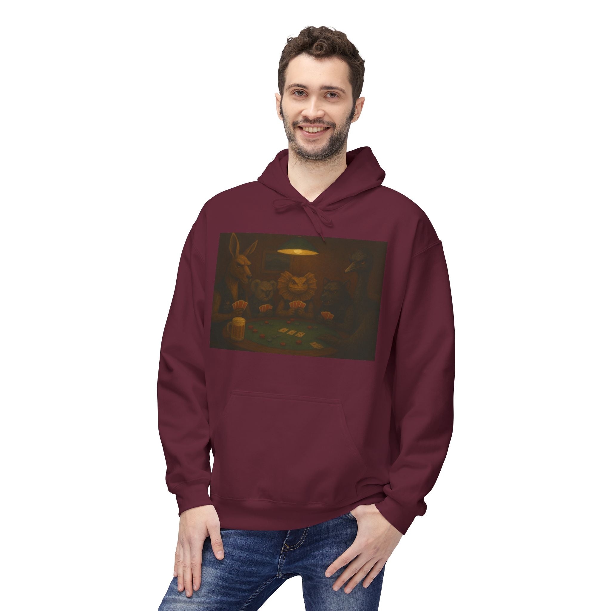 Australian Animals Playing Poker Hoodie