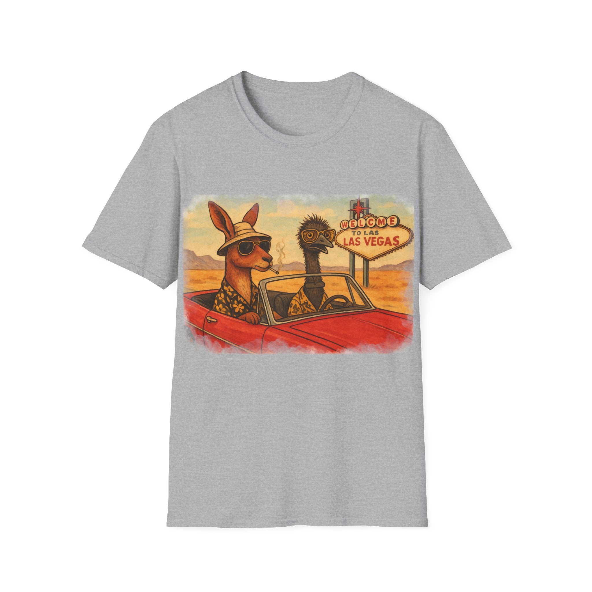 Fear and Loathing T-Shirt  Aussie Style with Kangaroo and Emu