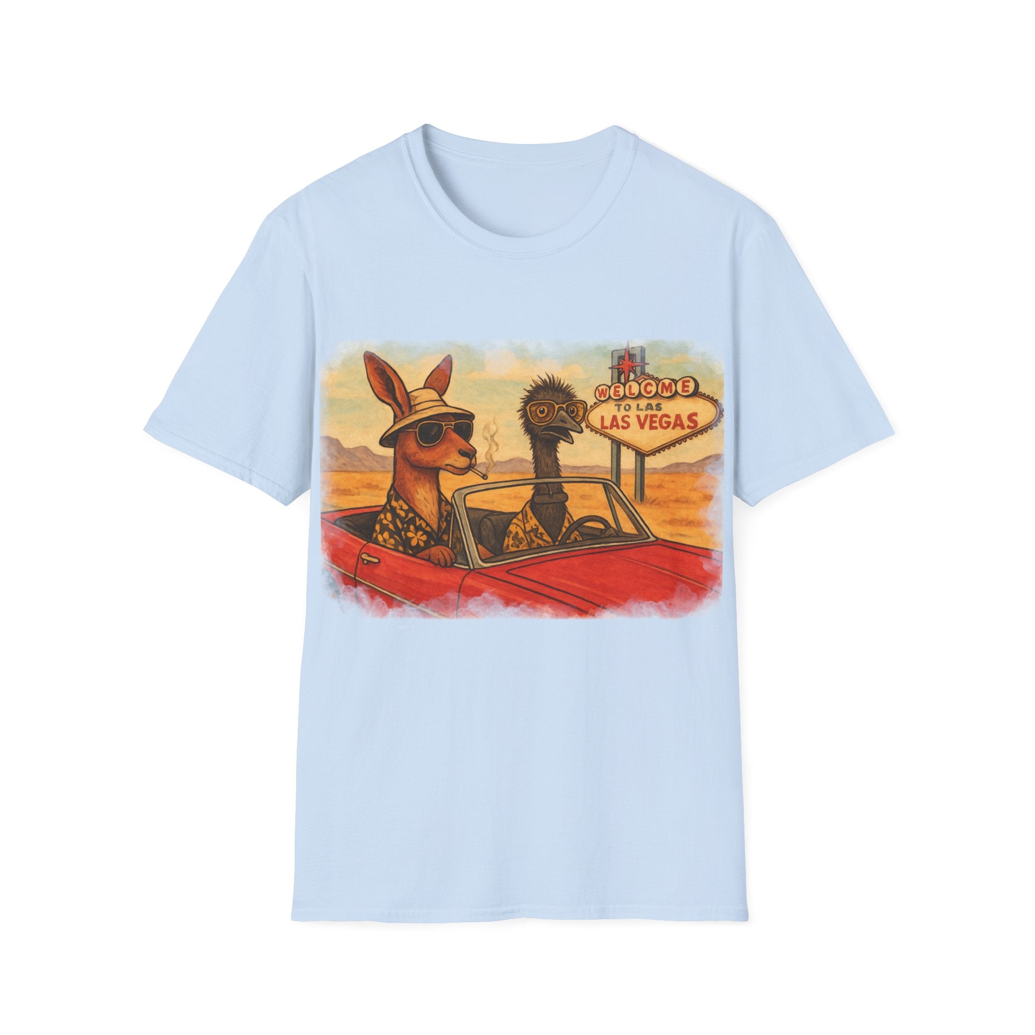 Fear and Loathing T-Shirt  Aussie Style with Kangaroo and Emu