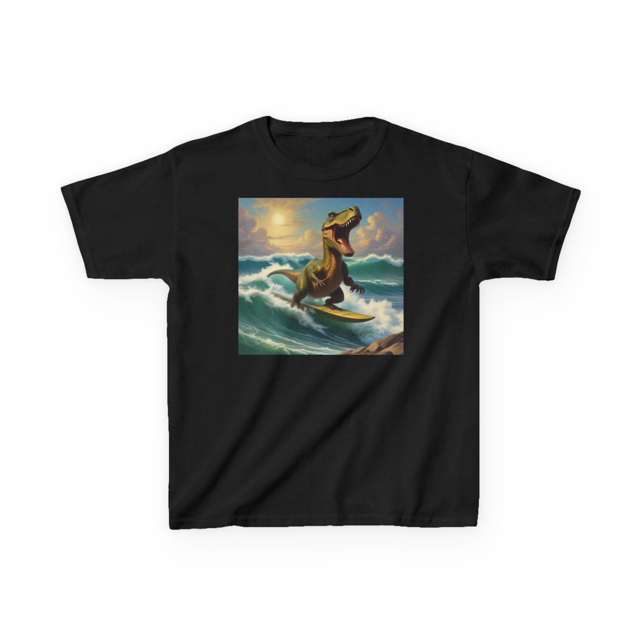 Surfing T-Rex Kids T-Shirt