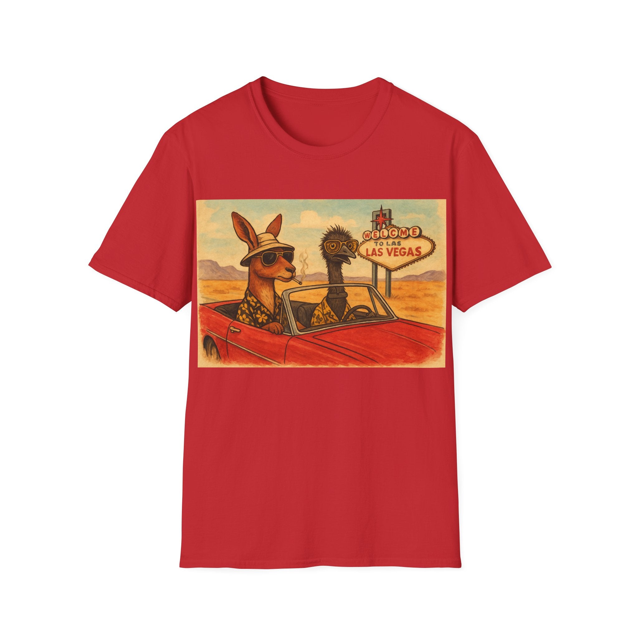 Fear and Loathing T-Shirt  Aussie Style with Kangaroo and Emu