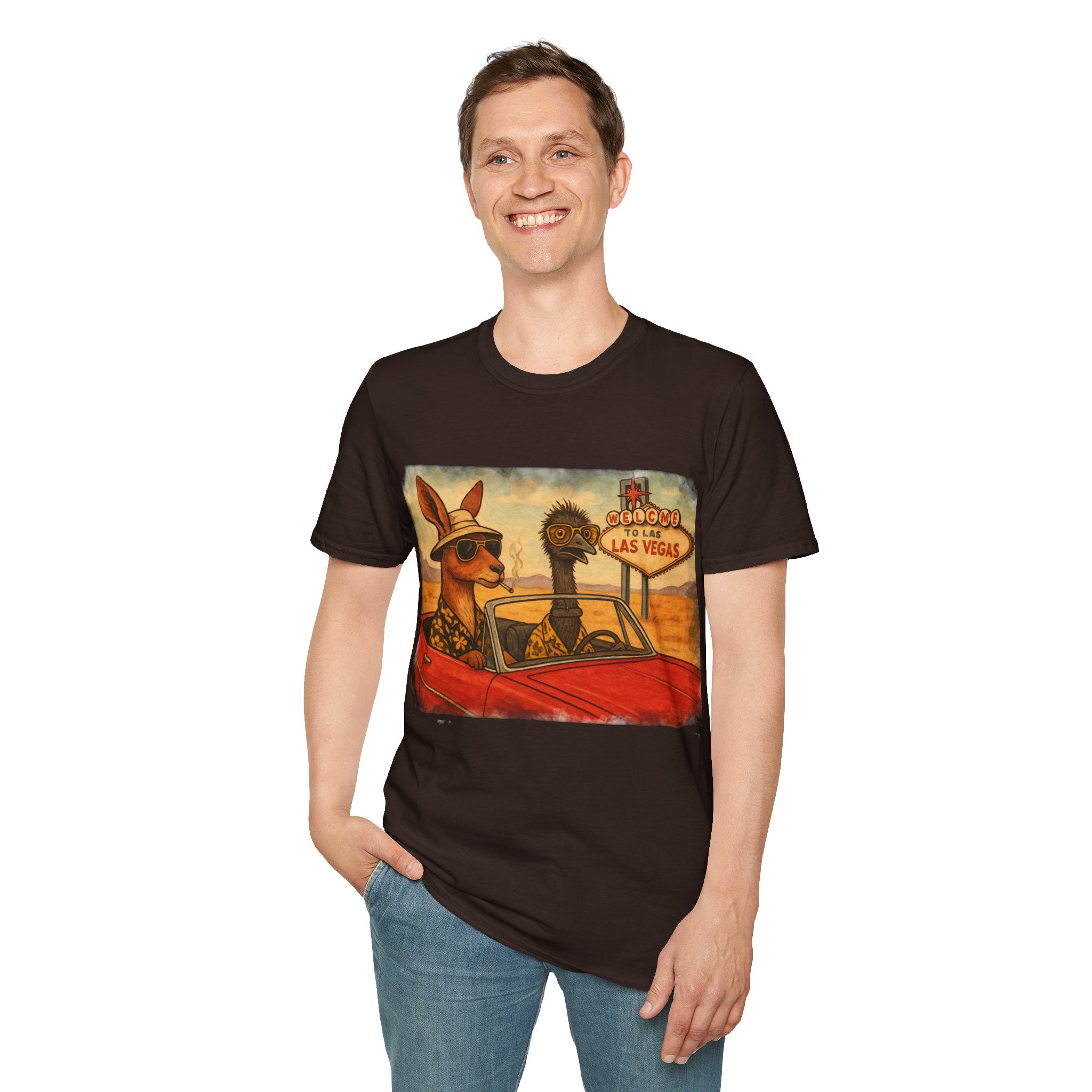 Fear and Loathing T-Shirt  Aussie Style with Kangaroo and Emu