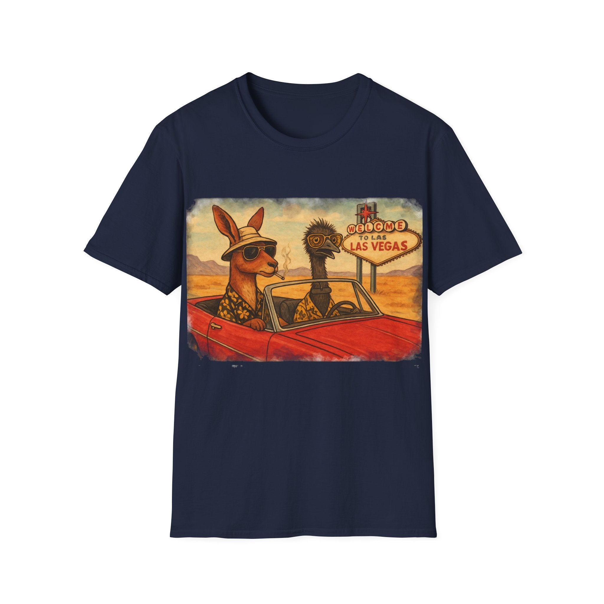 Fear and Loathing T-Shirt  Aussie Style with Kangaroo and Emu