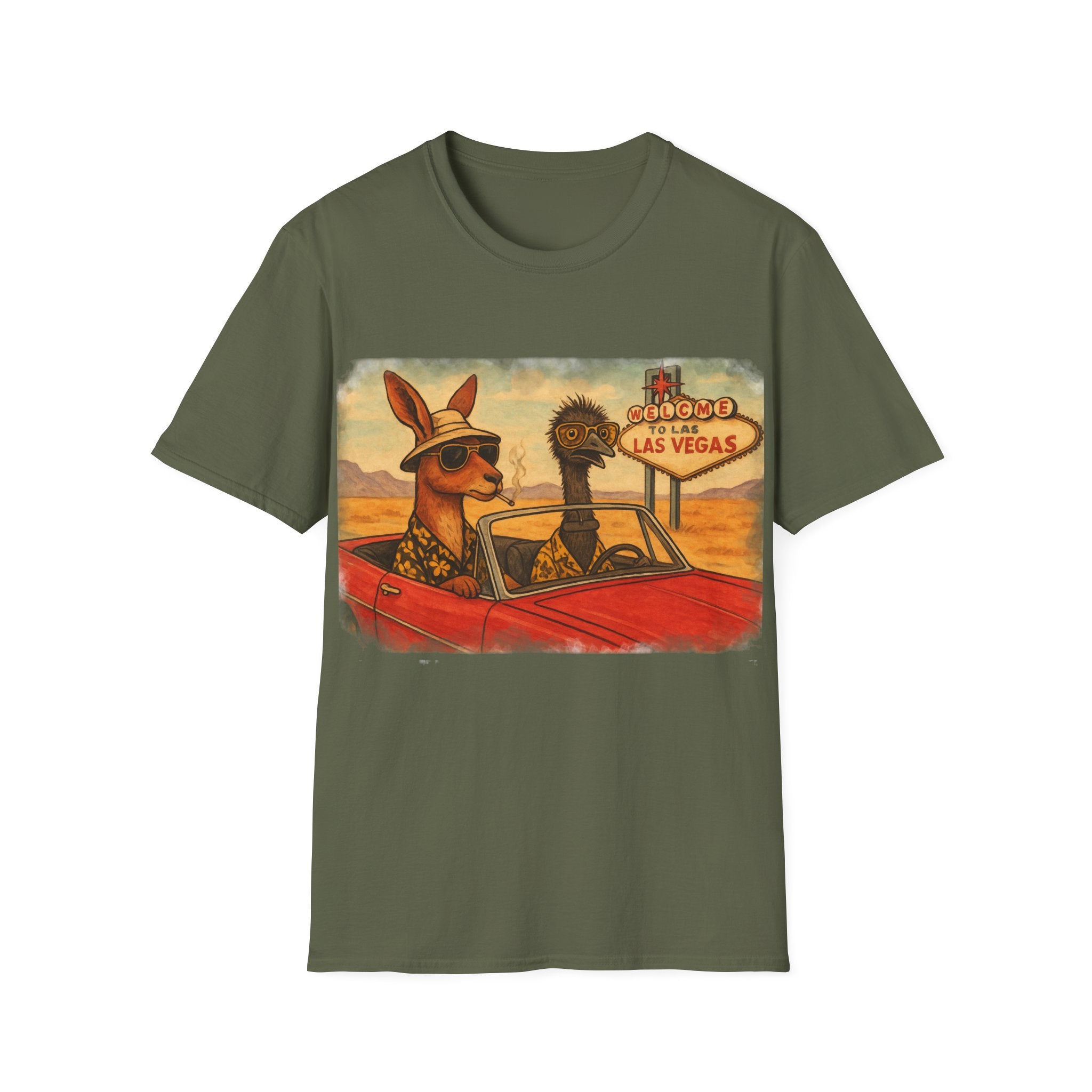 Fear and Loathing T-Shirt  Aussie Style with Kangaroo and Emu