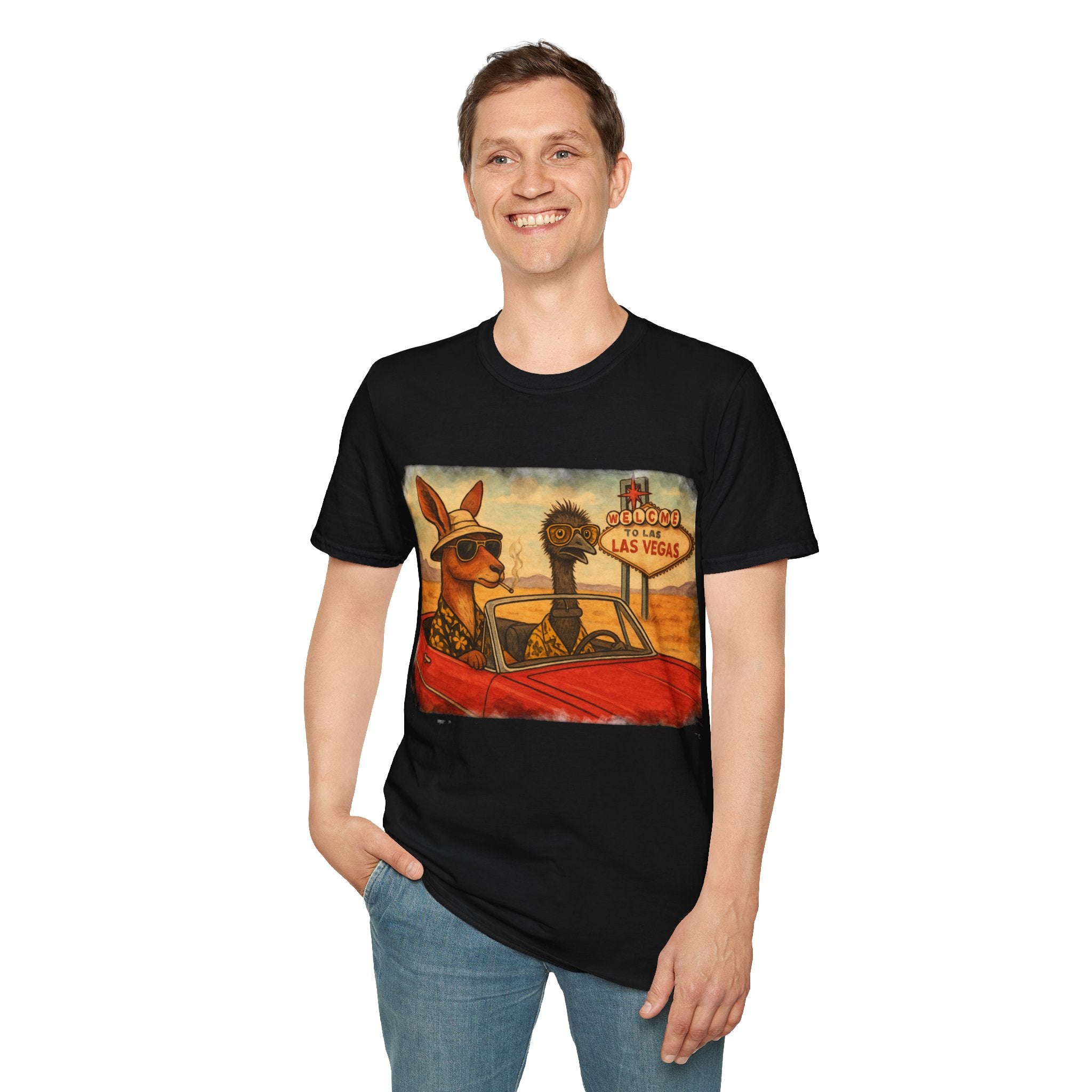 Fear and Loathing T-Shirt  Aussie Style with Kangaroo and Emu