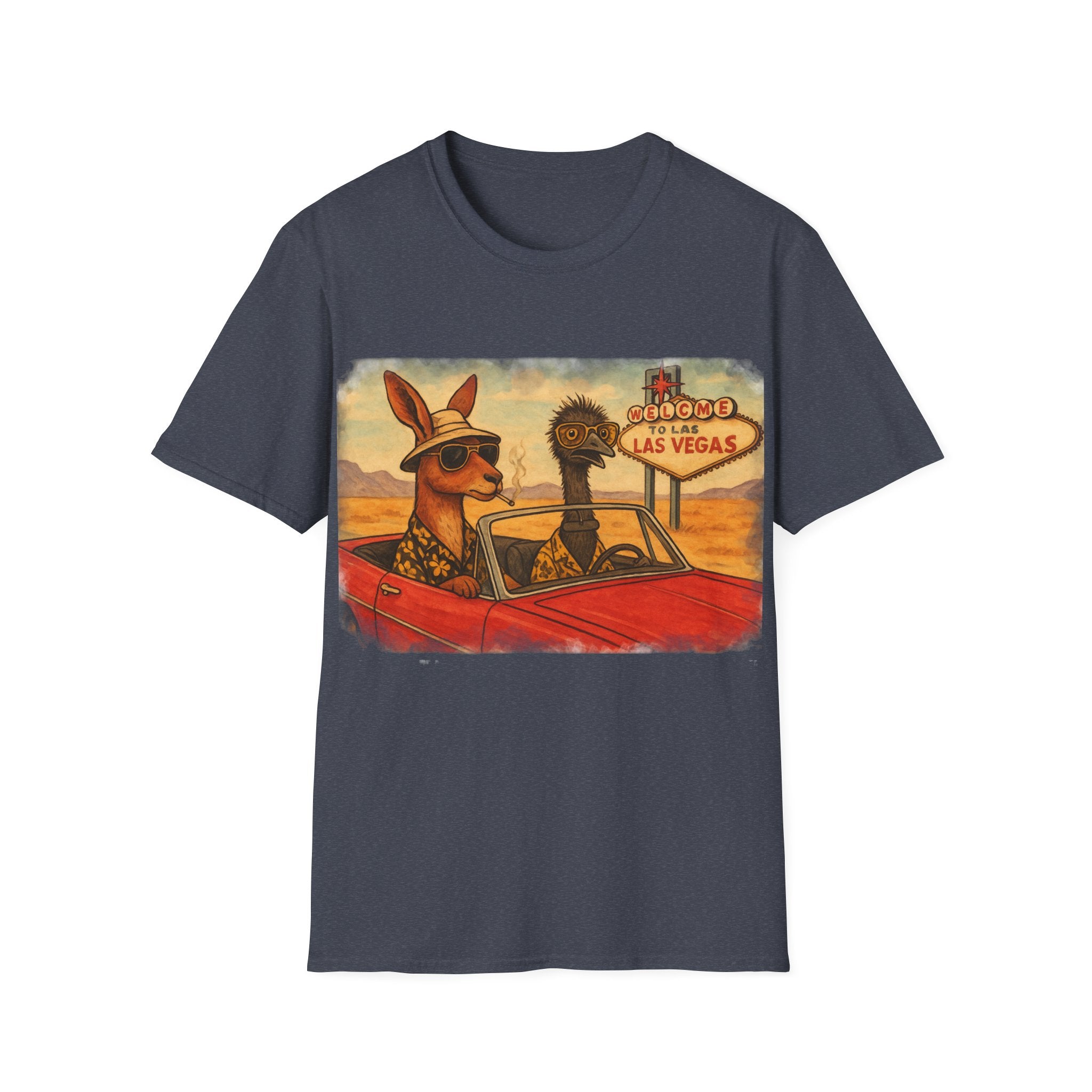 Fear and Loathing T-Shirt  Aussie Style with Kangaroo and Emu