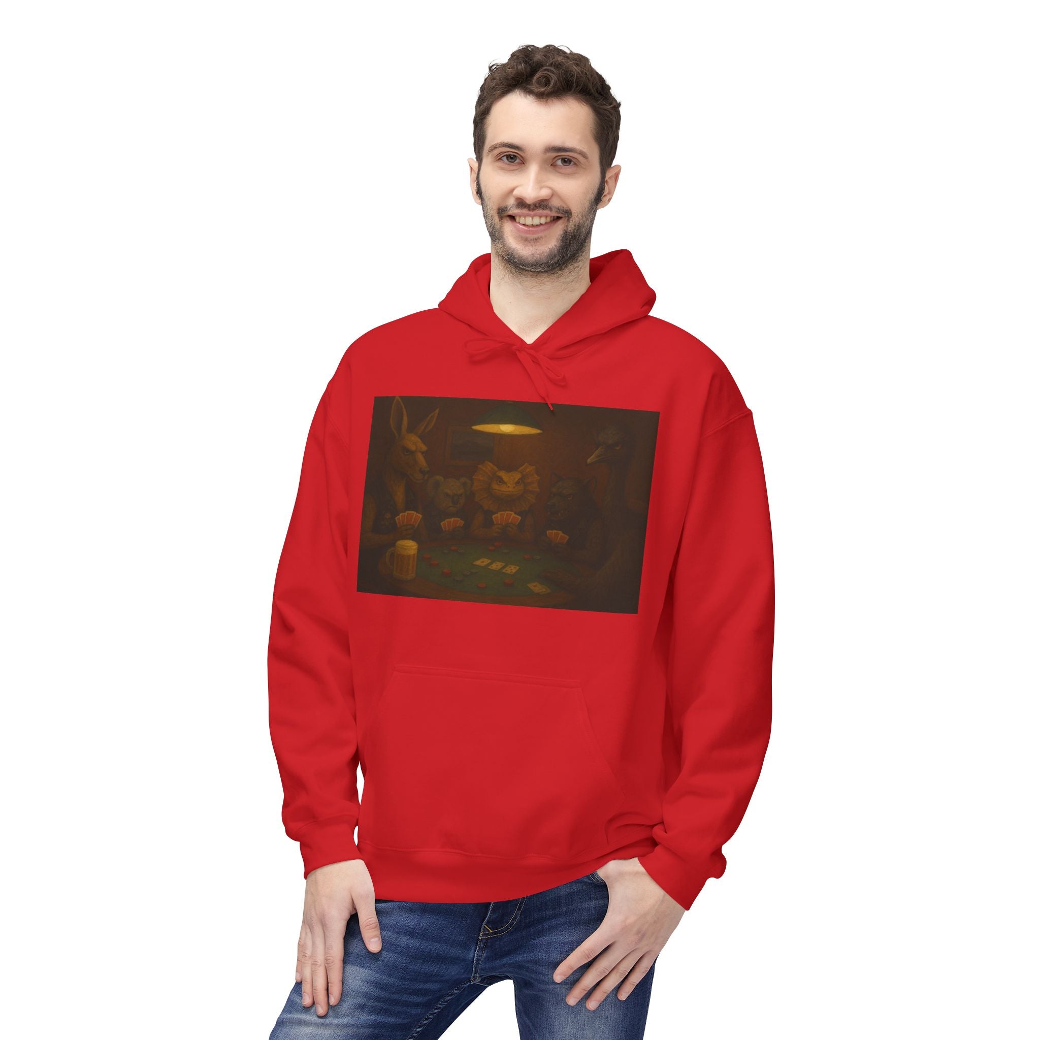 Australian Animals Playing Poker Hoodie