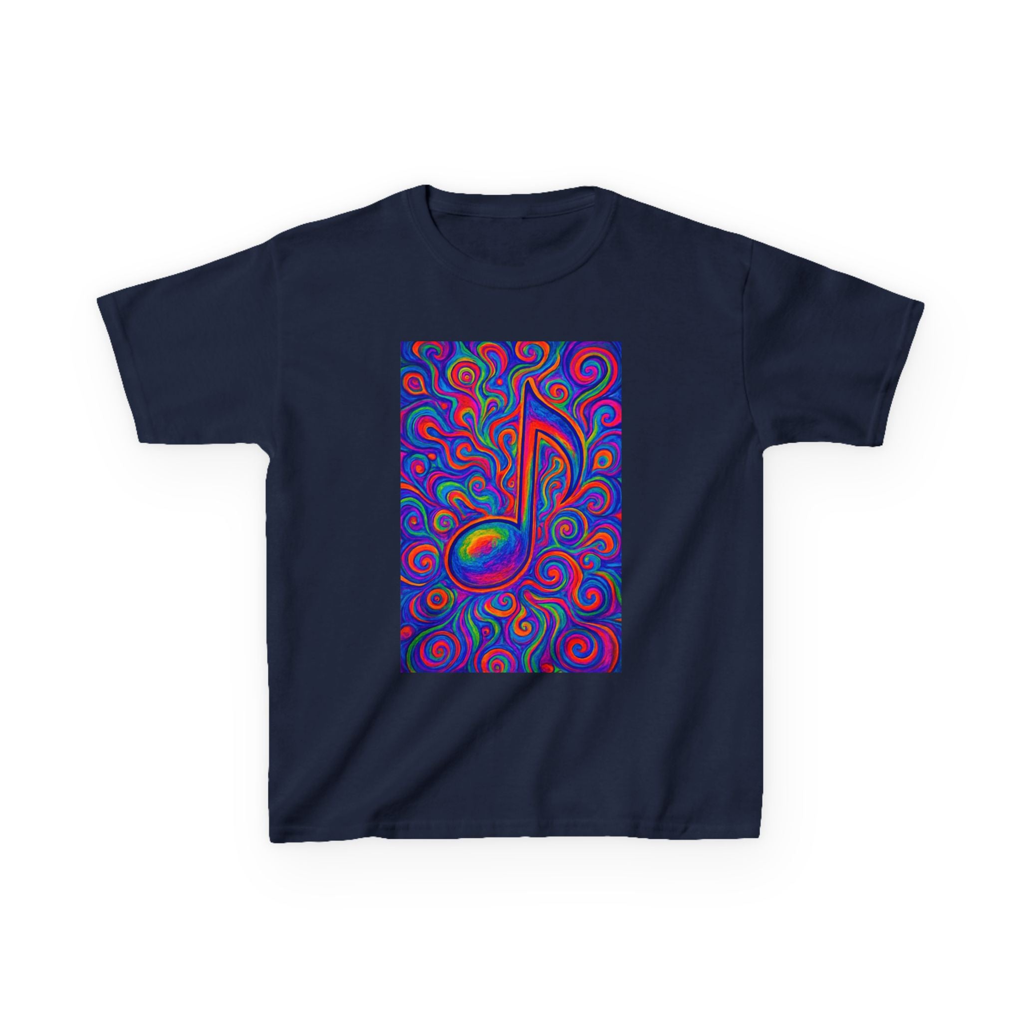 Kids T-Shirt — Colorful Music Note Tee