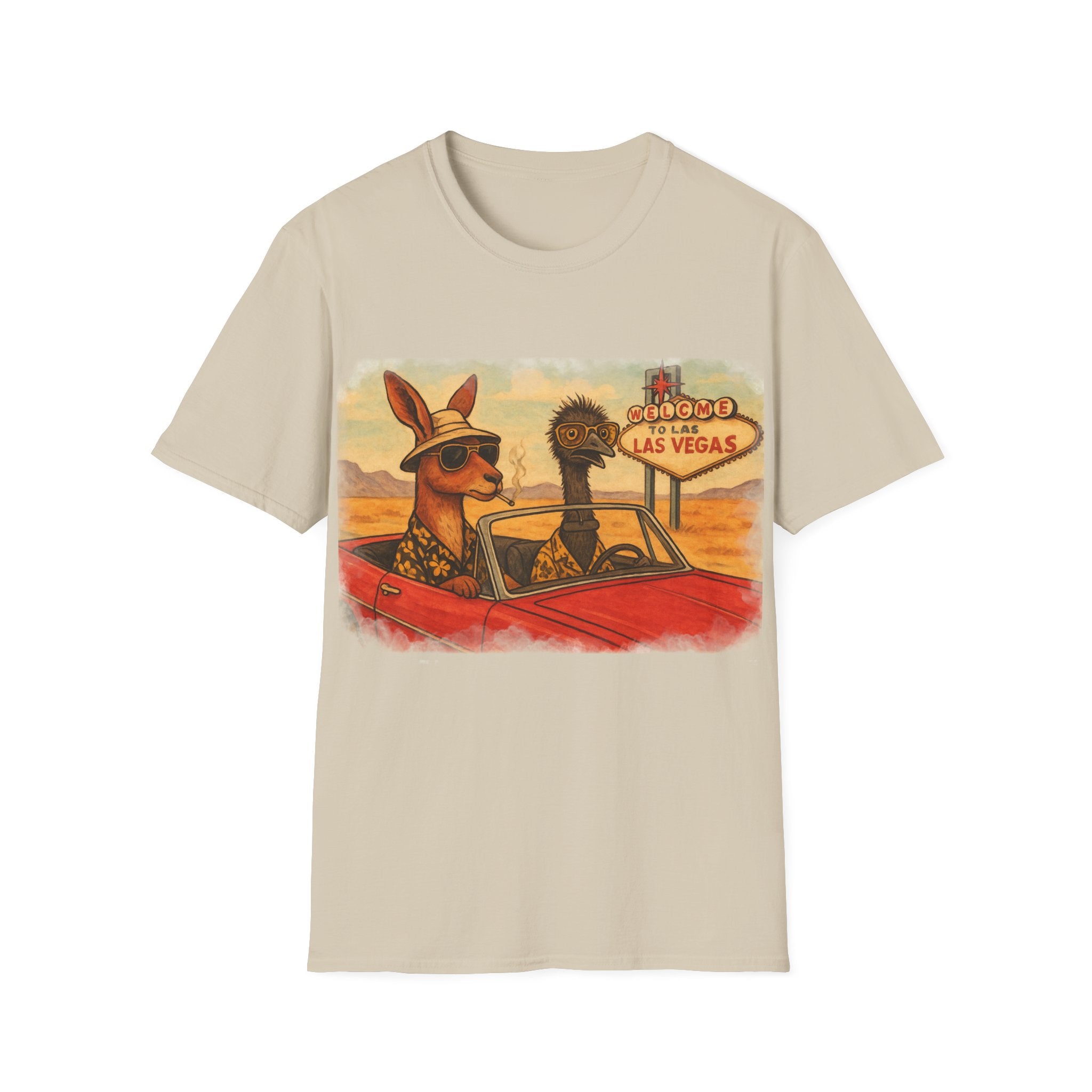 Fear and Loathing T-Shirt  Aussie Style with Kangaroo and Emu