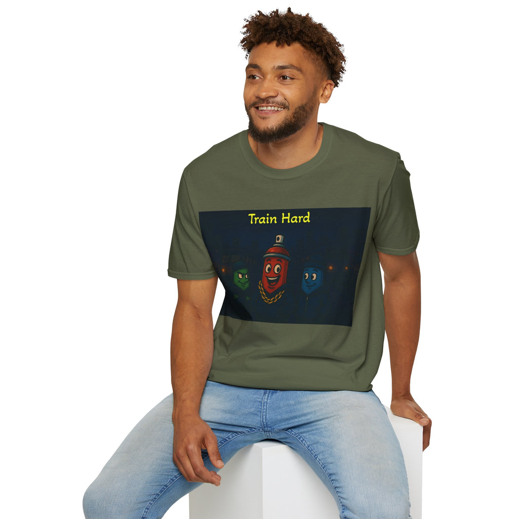Graffiti Can 'Train Hard' T shirt