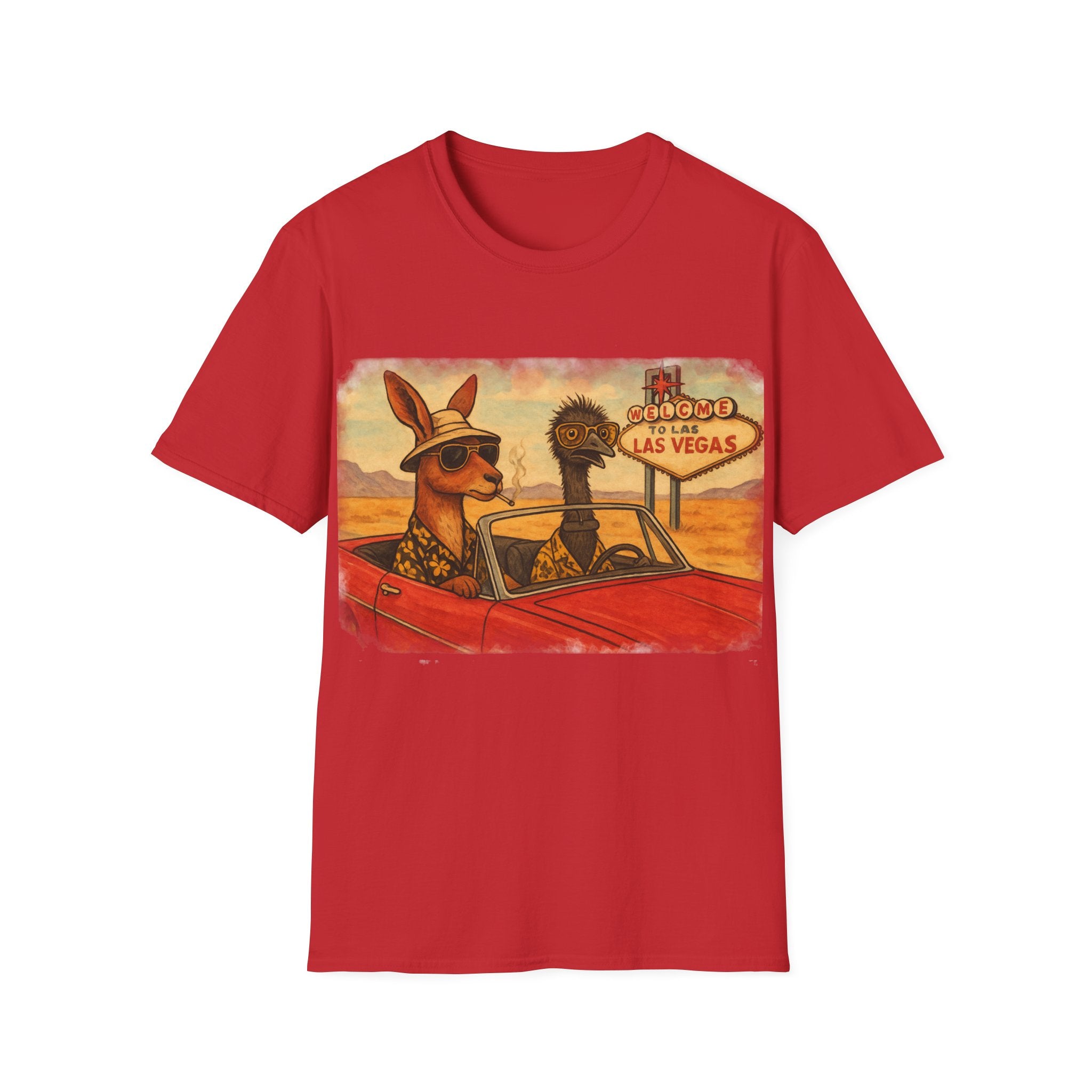Fear and Loathing T-Shirt  Aussie Style with Kangaroo and Emu