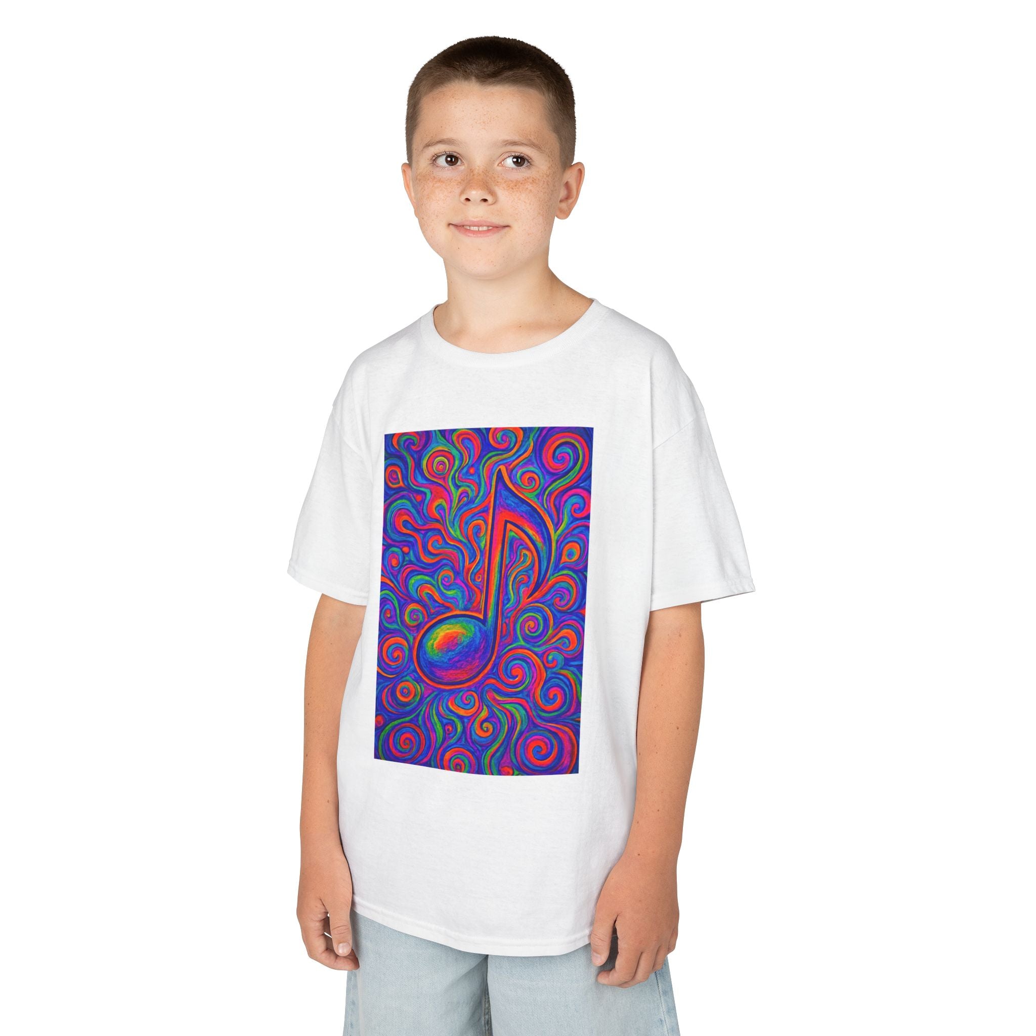 Kids T-Shirt — Colorful Music Note Tee