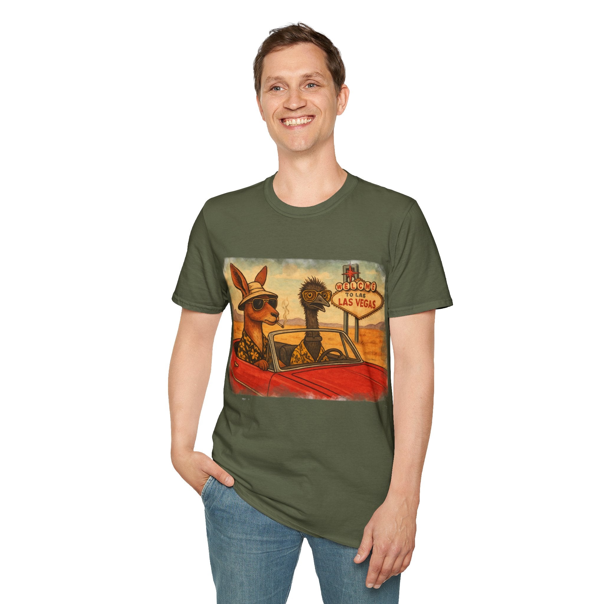Fear and Loathing T-Shirt  Aussie Style with Kangaroo and Emu
