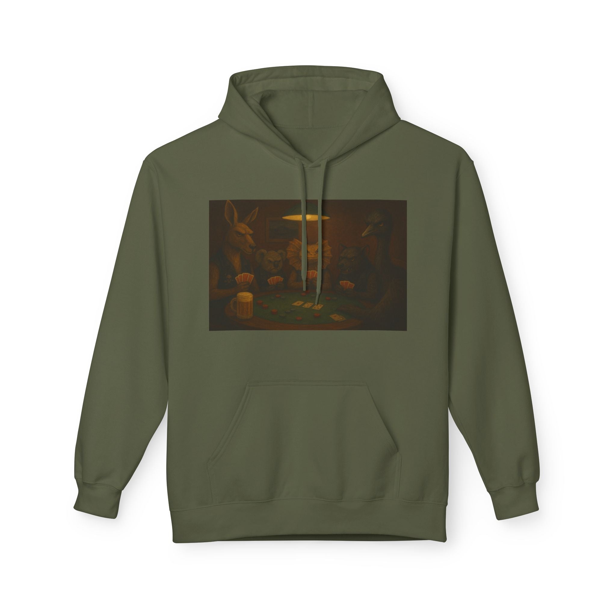 Australian Animals Playing Poker Hoodie
