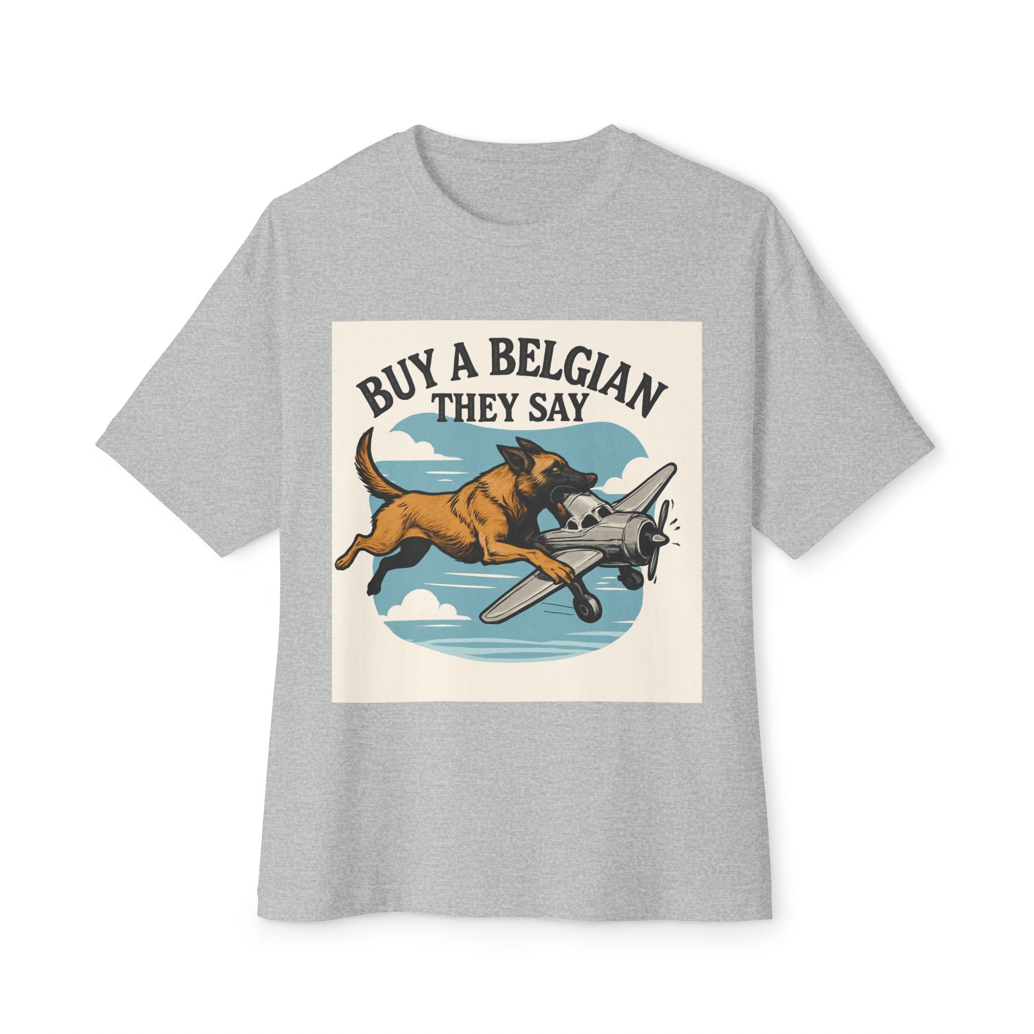 Unisex Oversized Boxy Tee- Belgian Malinois