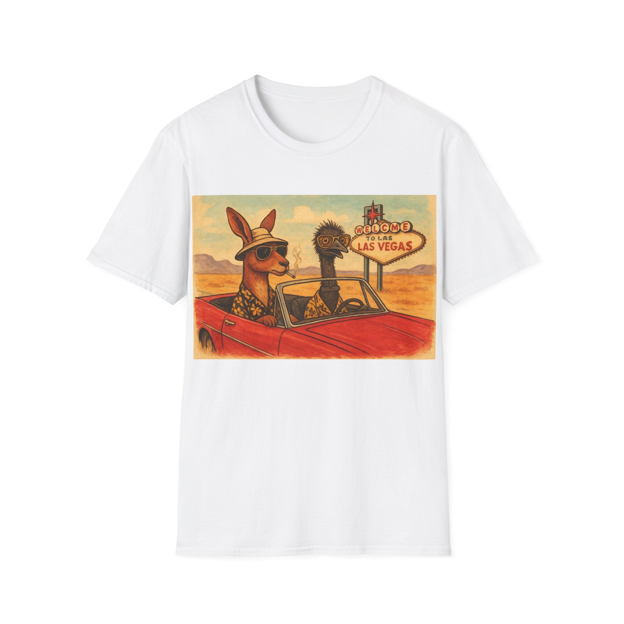 Fear and Loathing T-Shirt  Aussie Style with Kangaroo and Emu