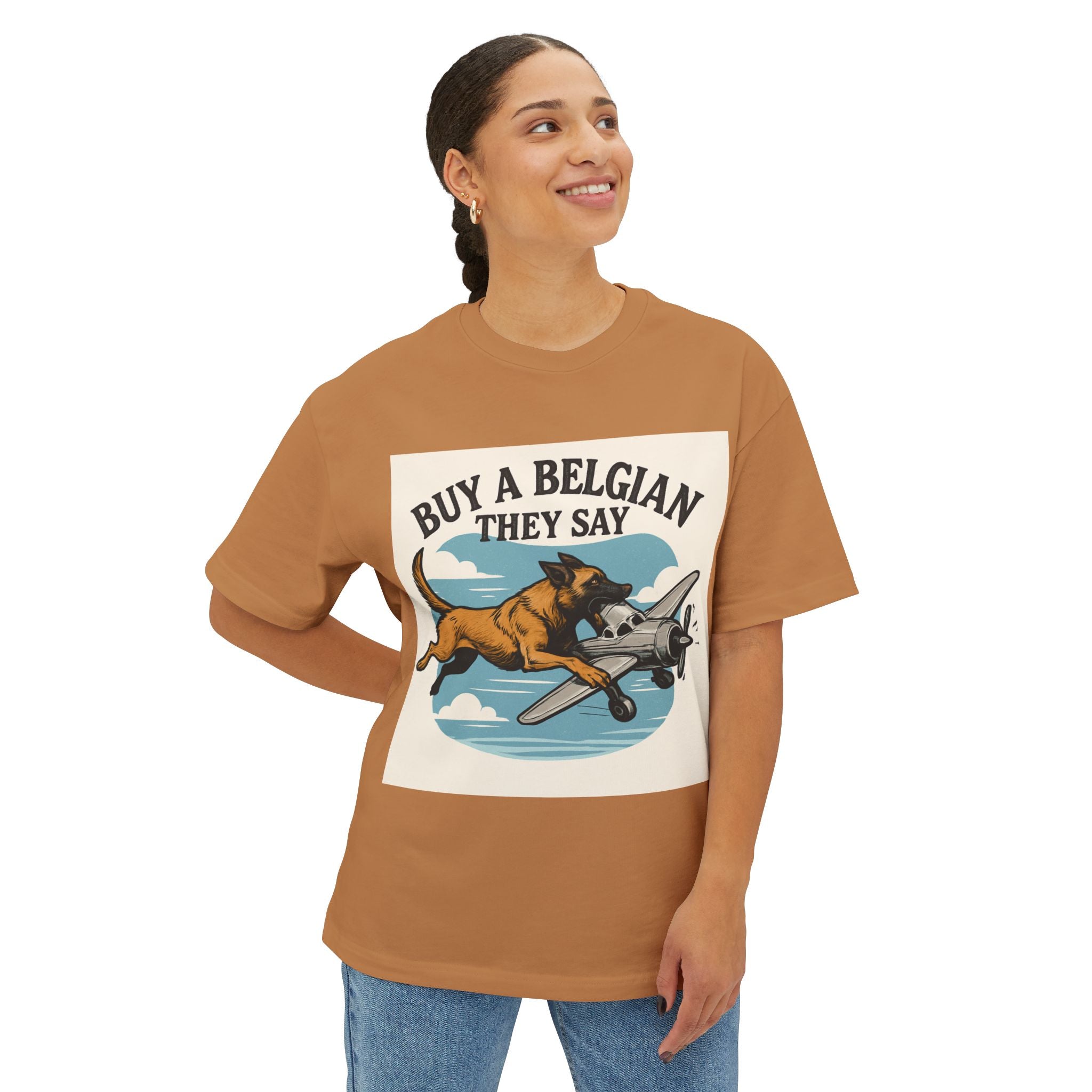 Unisex Oversized Boxy Tee- Belgian Malinois