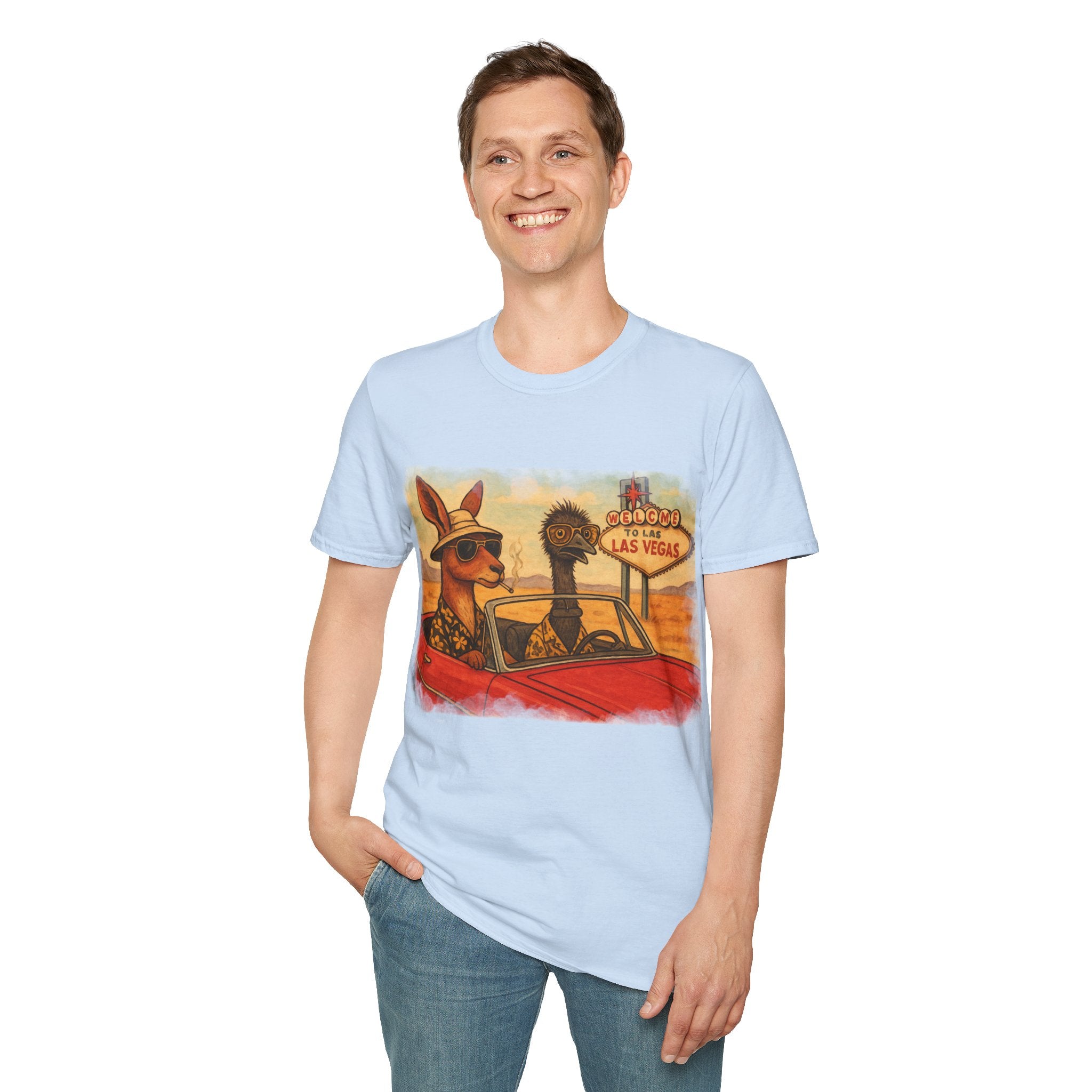 Fear and Loathing T-Shirt  Aussie Style with Kangaroo and Emu