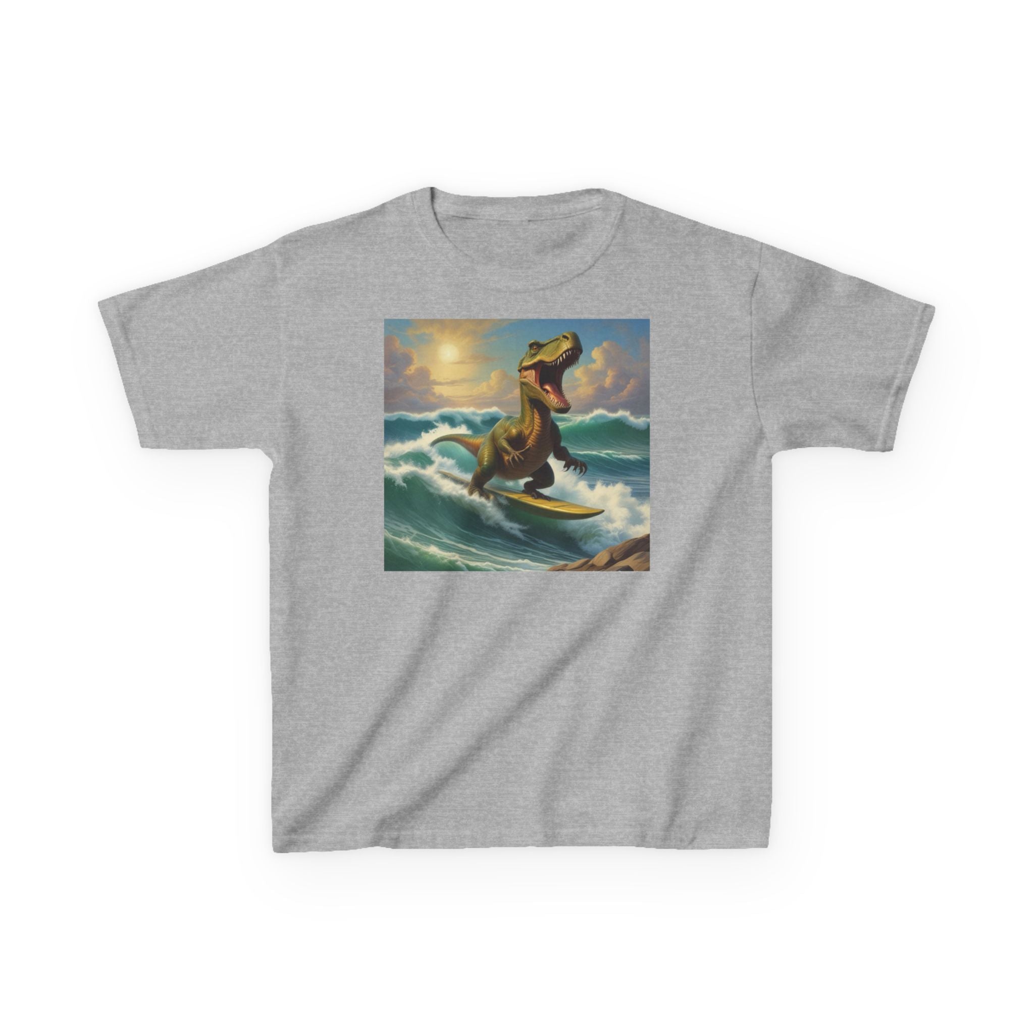 Surfing T-Rex Kids T-Shirt