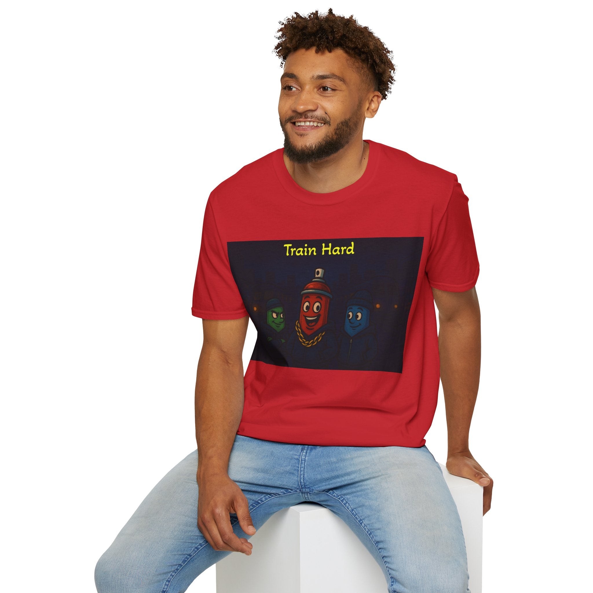 Graffiti Can 'Train Hard' T shirt