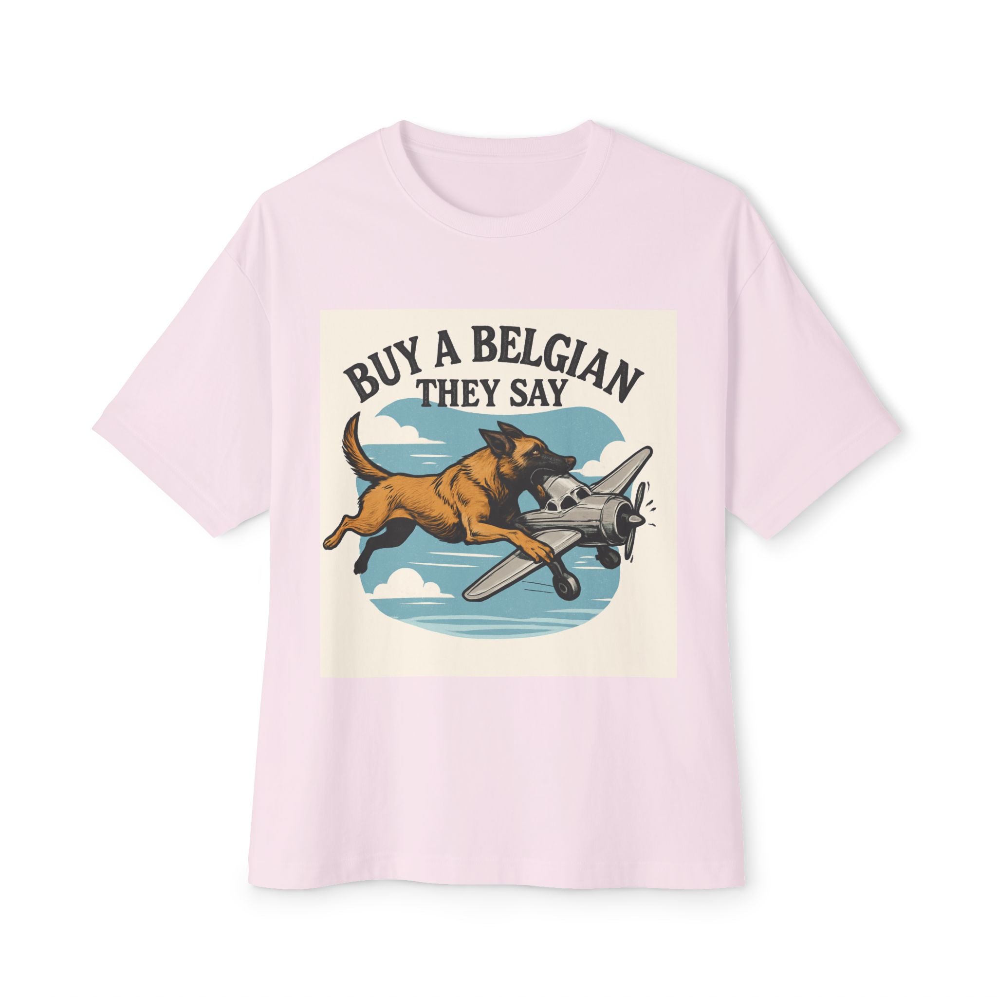 Unisex Oversized Boxy Tee- Belgian Malinois
