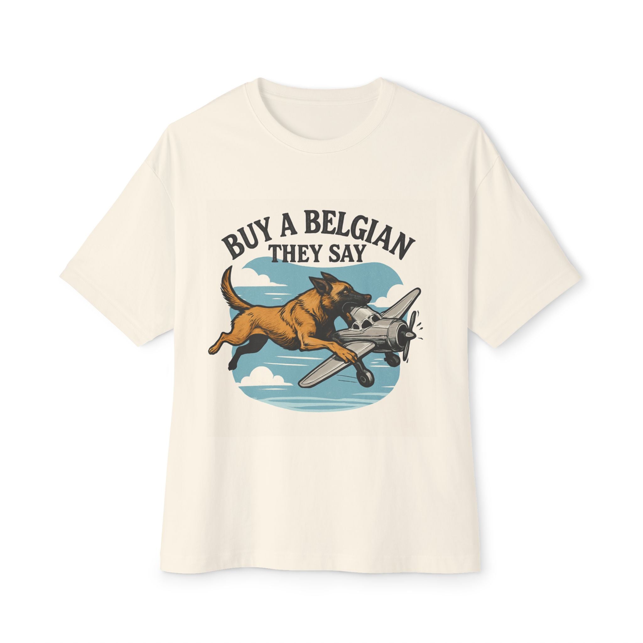 Unisex Oversized Boxy Tee- Belgian Malinois