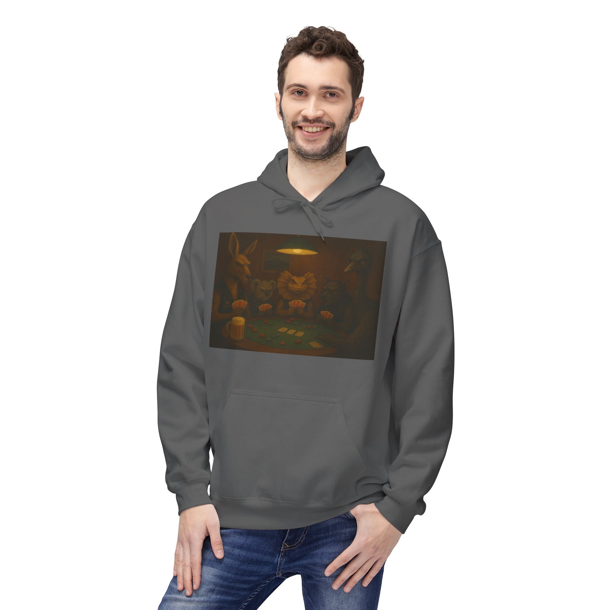 Australian Animals Playing Poker Hoodie