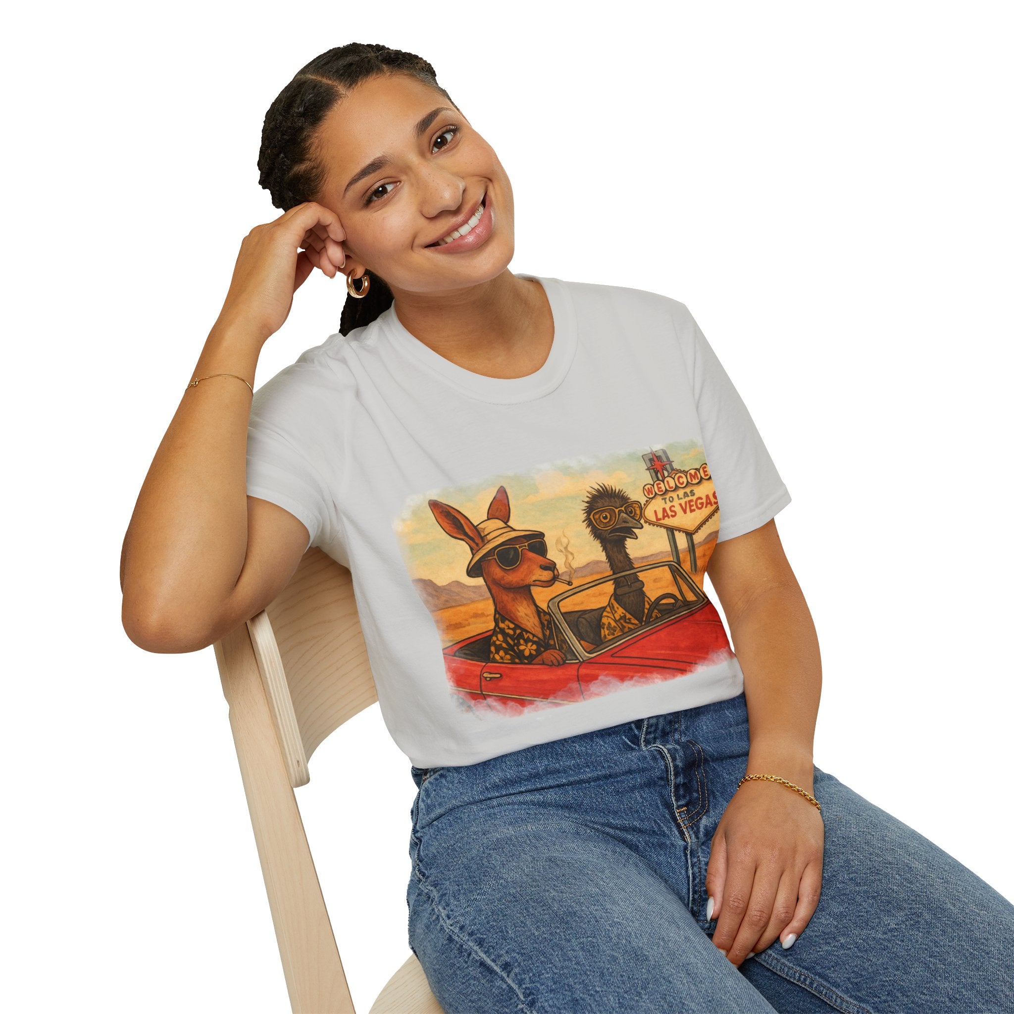 Fear and Loathing T-Shirt  Aussie Style with Kangaroo and Emu