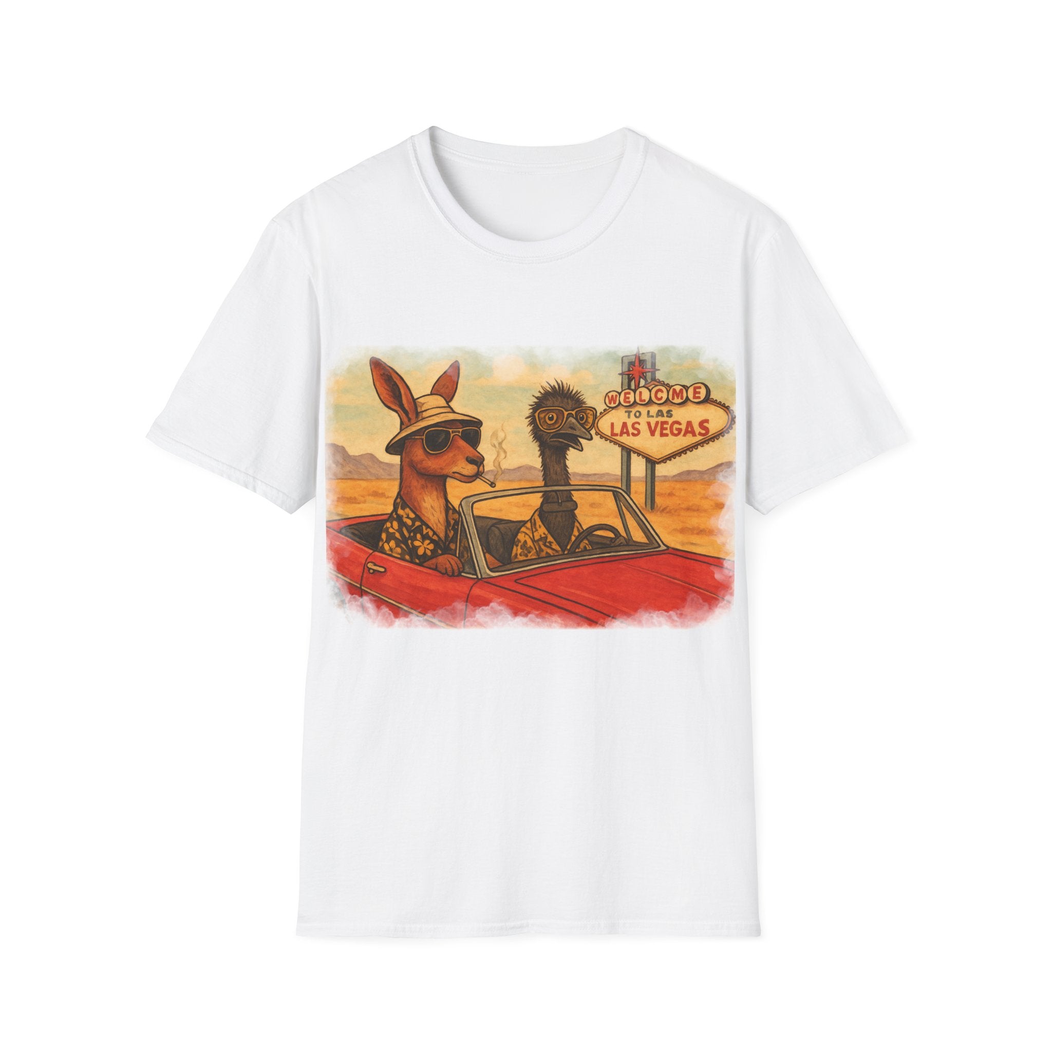 Fear and Loathing T-Shirt  Aussie Style with Kangaroo and Emu