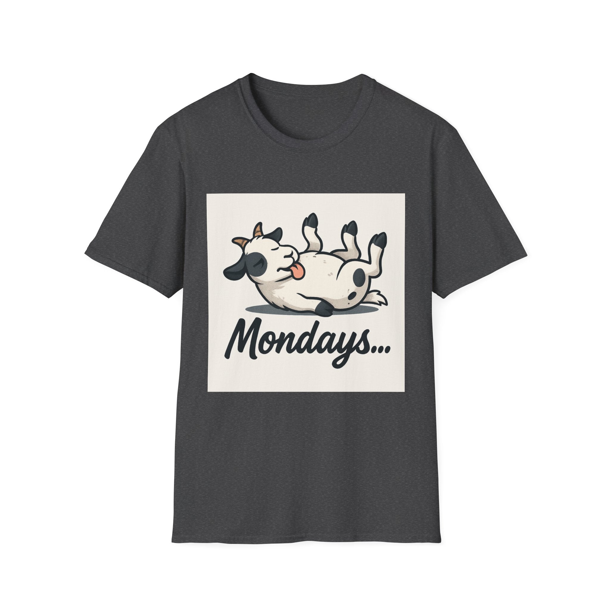 Graphic Unisex T-Shirt - 'I Hate Mondays' Lazy Cow Design