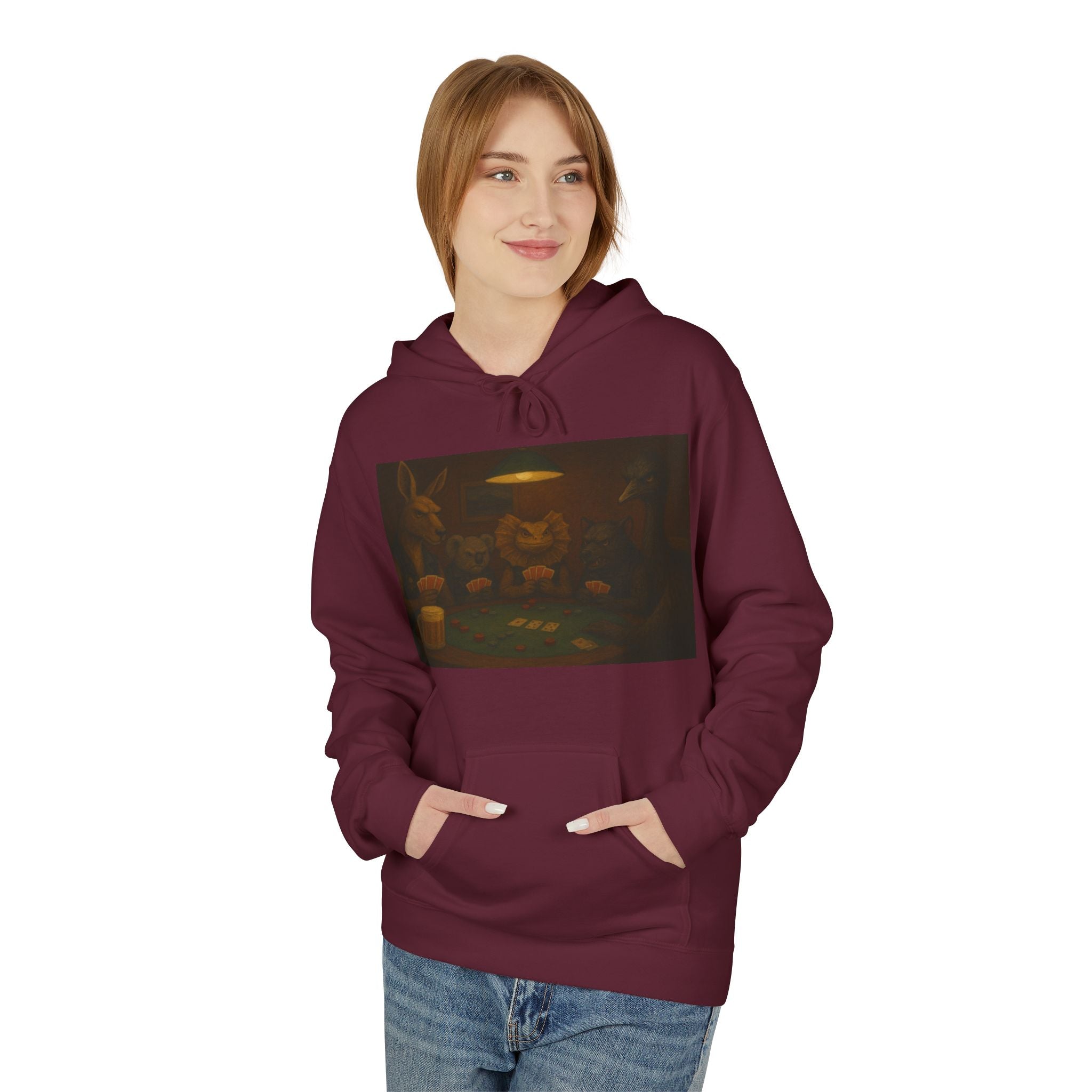 Australian Animals Playing Poker Hoodie