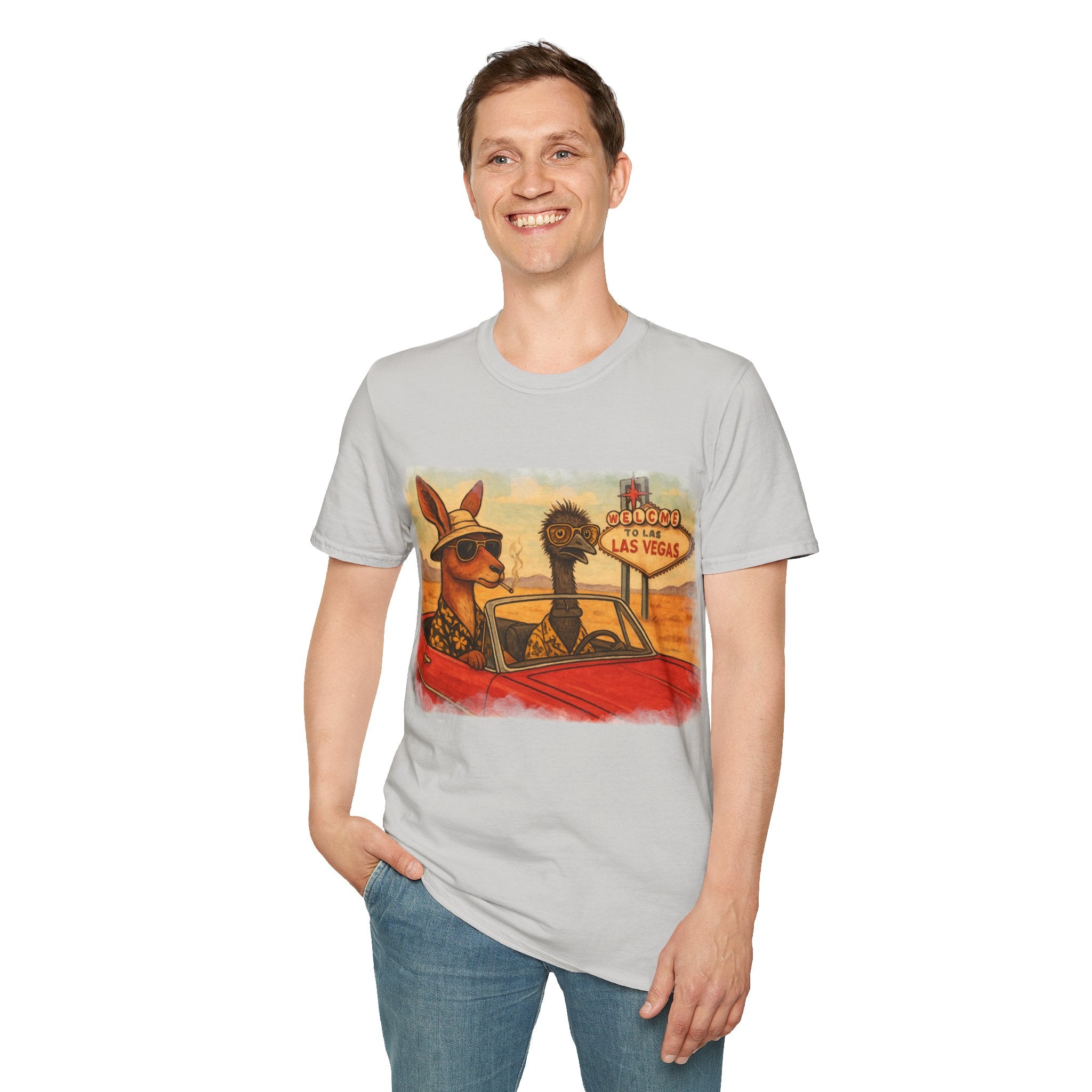 Fear and Loathing T-Shirt  Aussie Style with Kangaroo and Emu